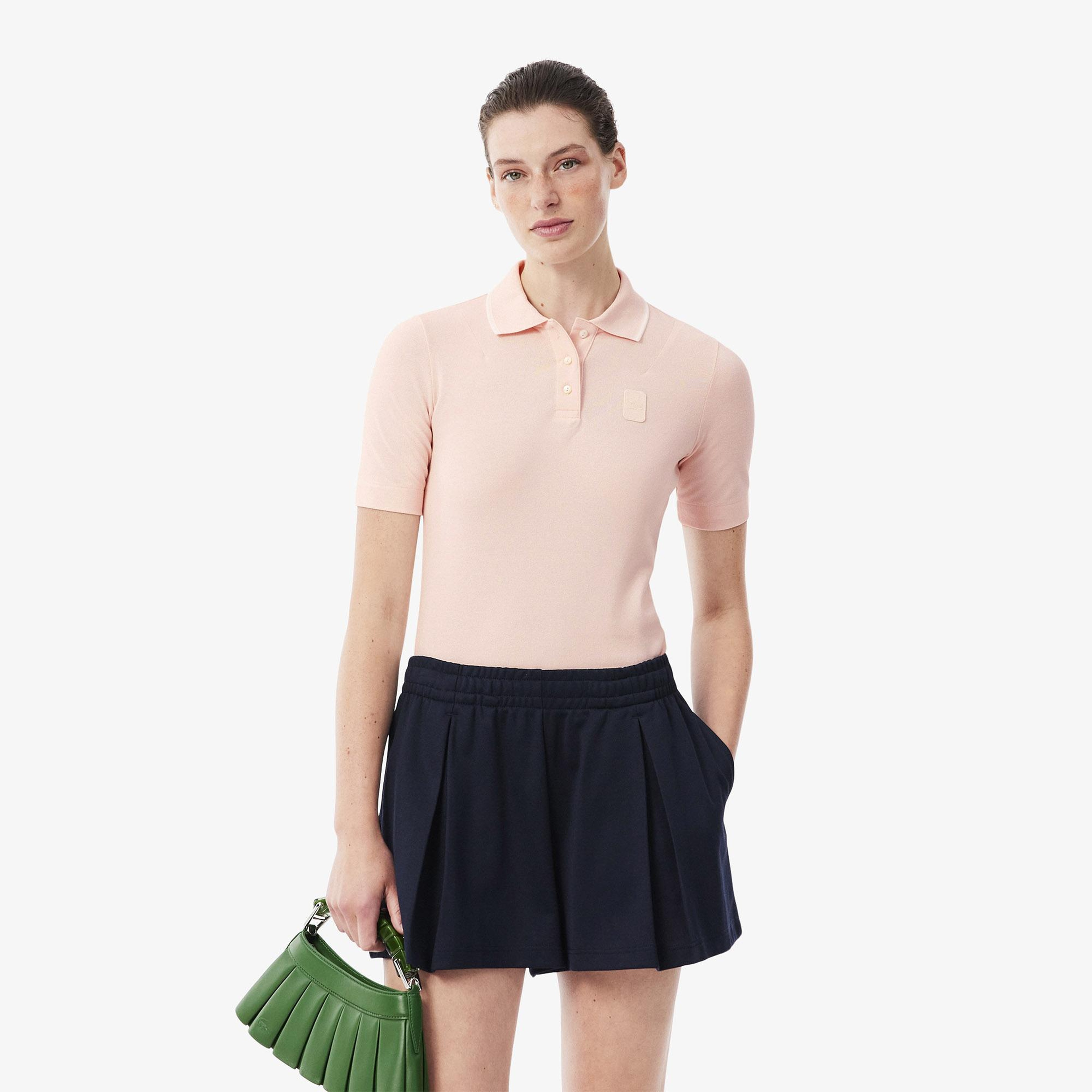 Kadın Slim Fit Pembe Polo
