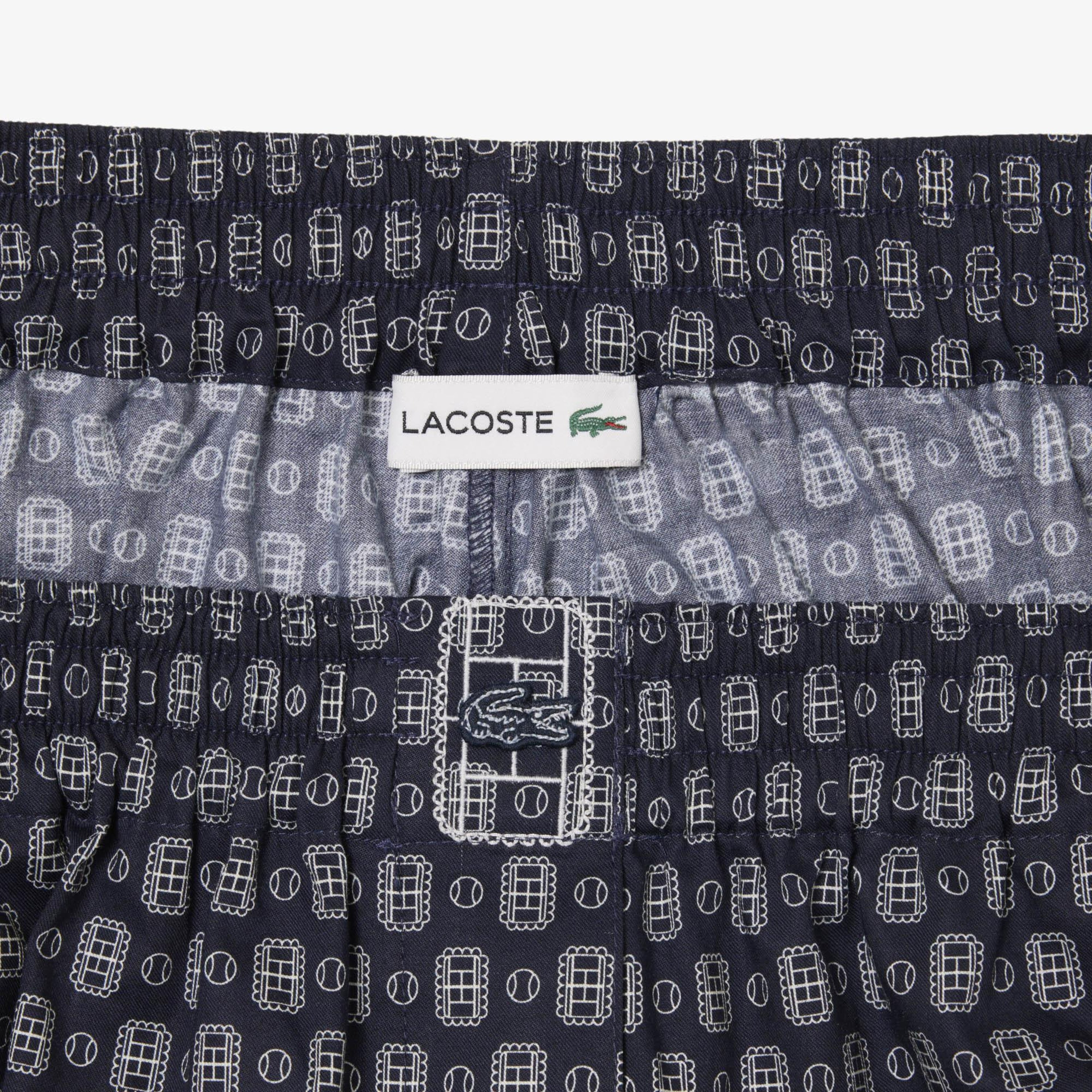 Kadın Oversize Fit Desenli Lacivert Şort