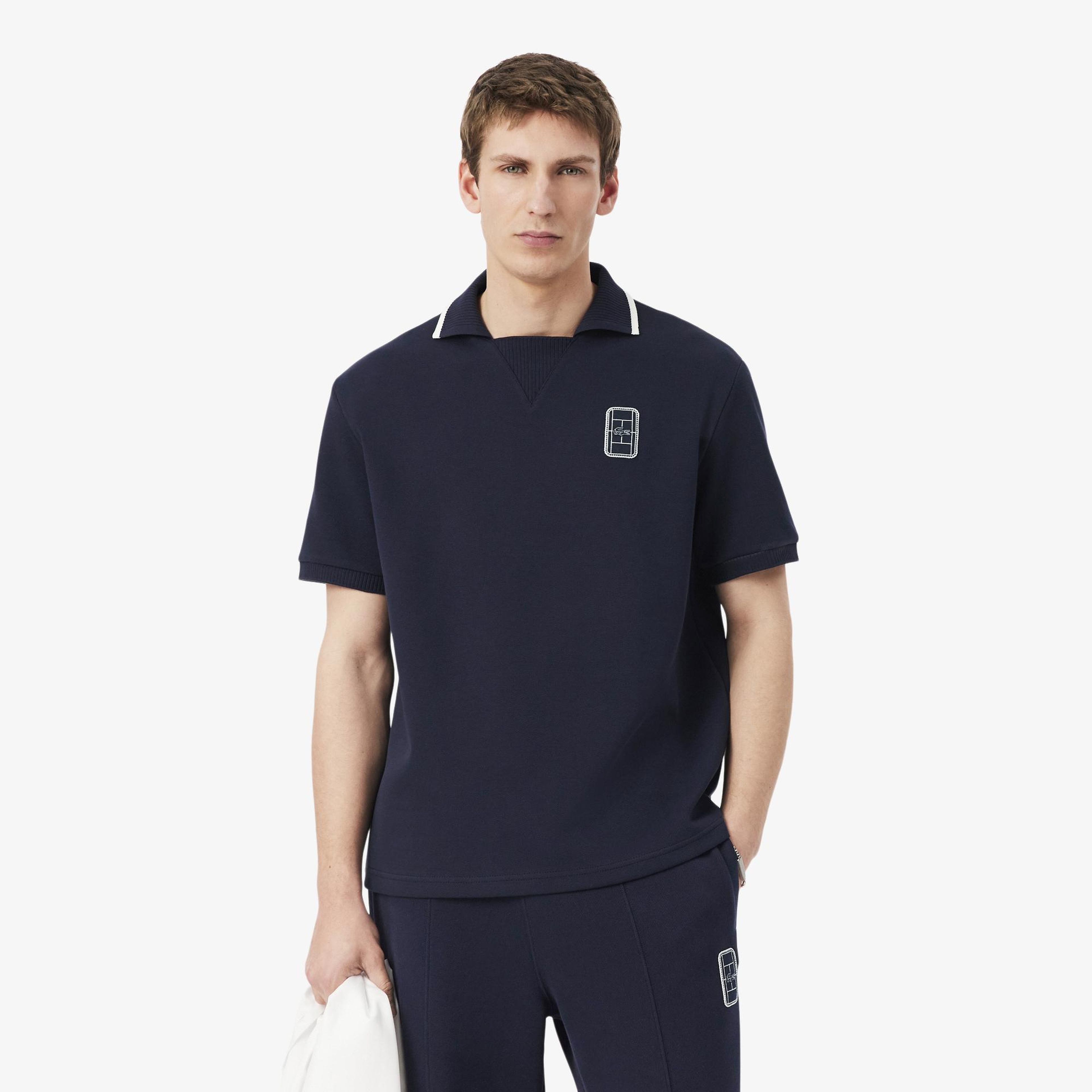 Erkek Loose Fit Lacivert Polo
