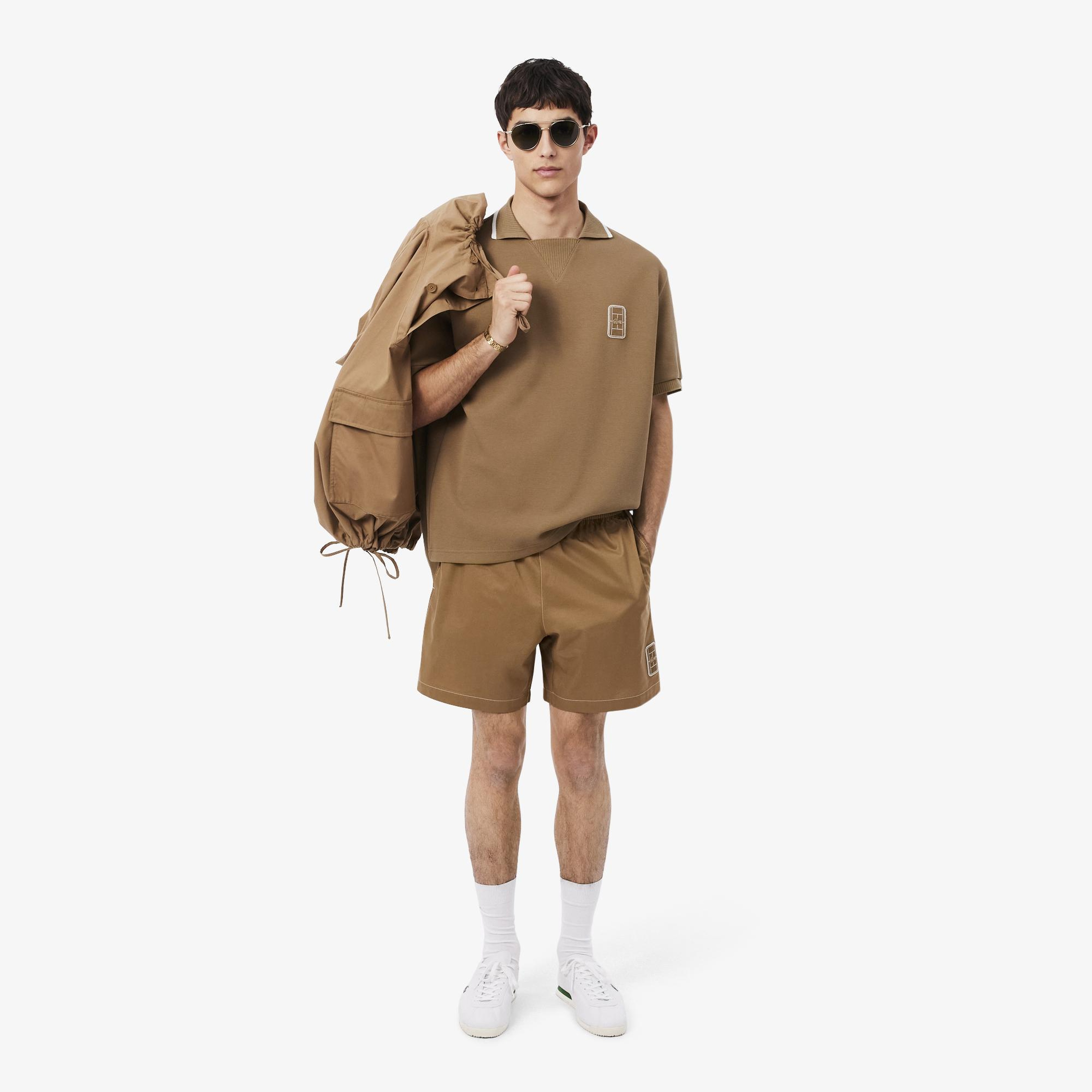 Erkek Loose Fit Kahverengi Polo