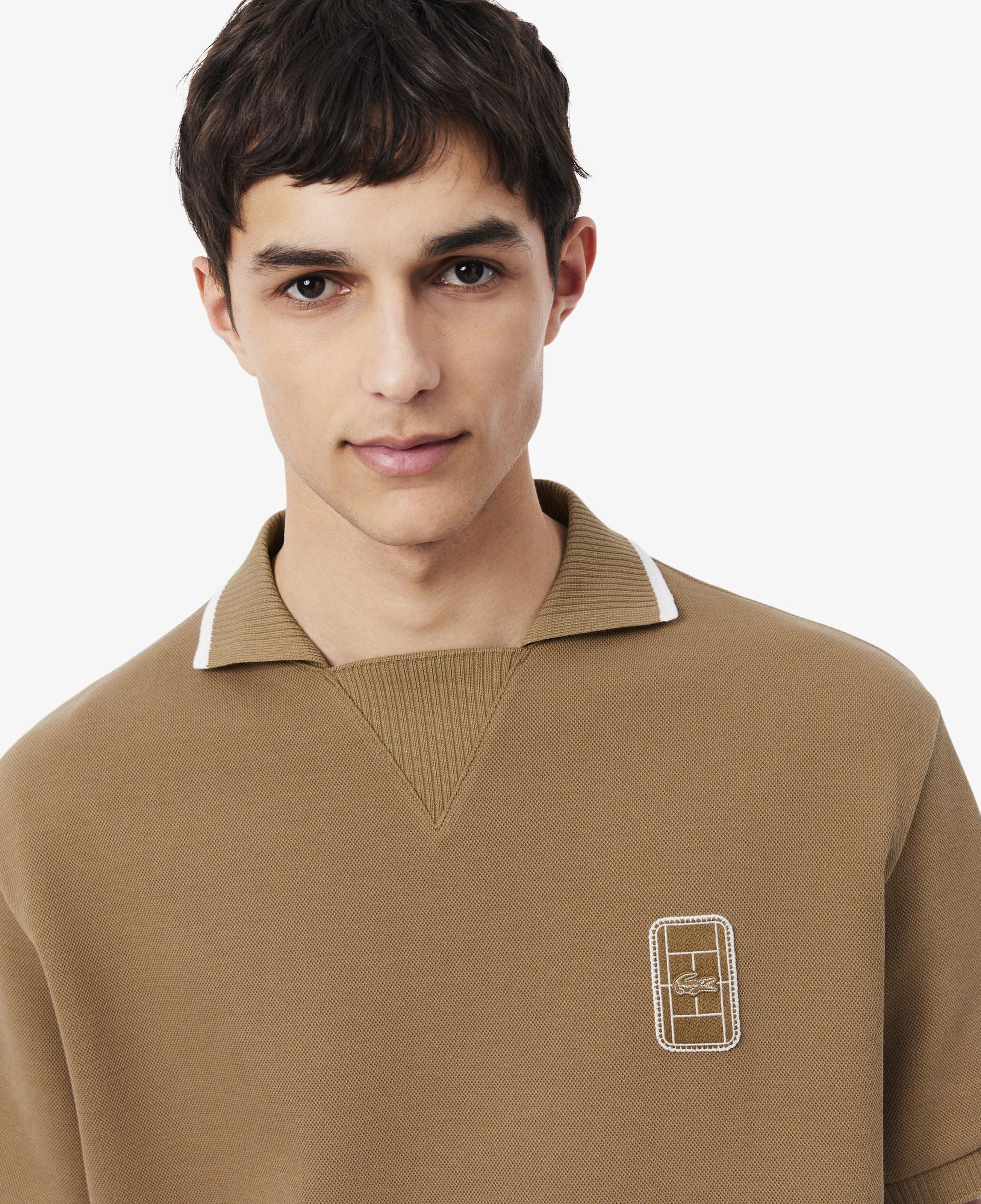 Erkek Loose Fit Kahverengi Polo
