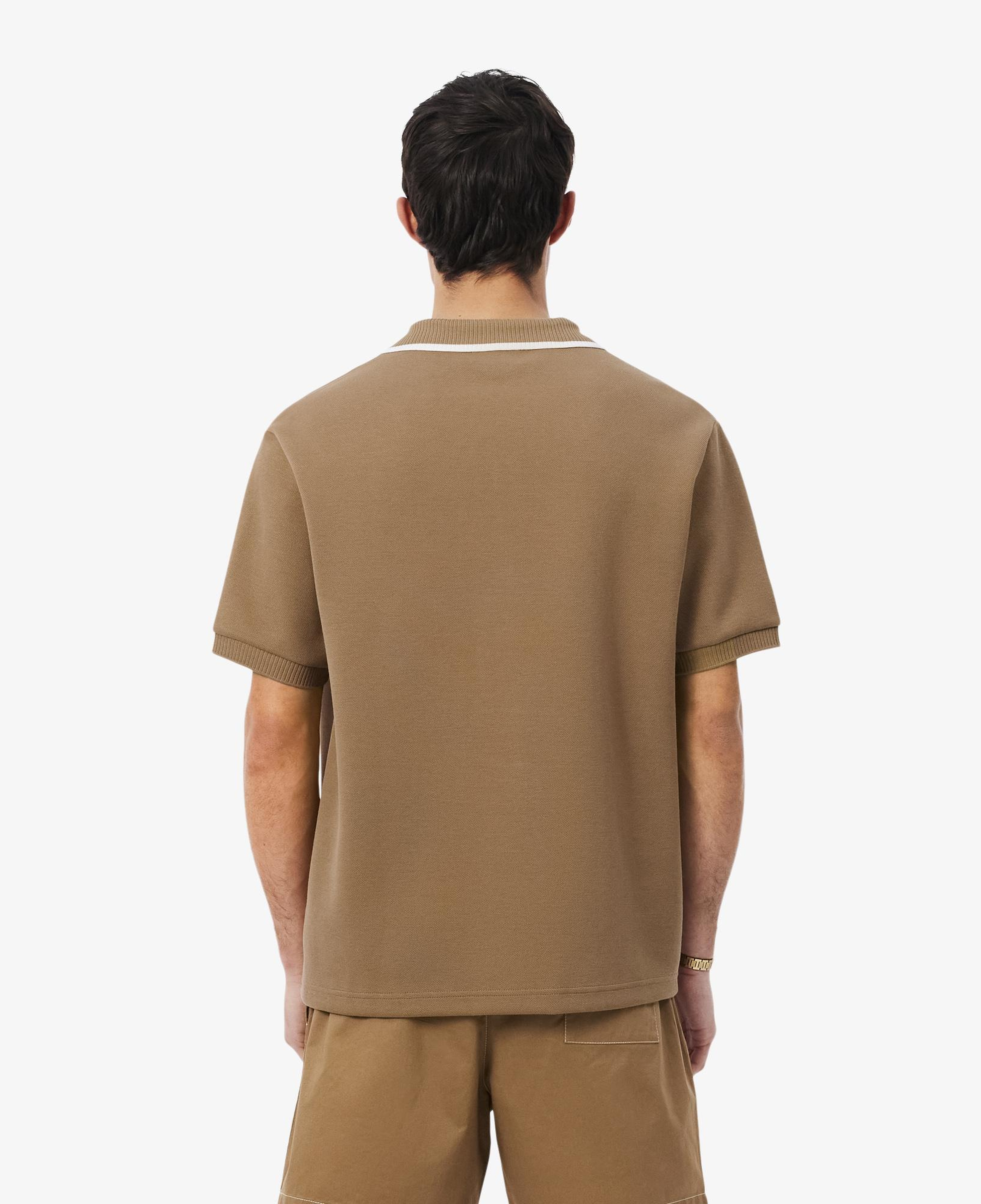 Erkek Loose Fit Kahverengi Polo