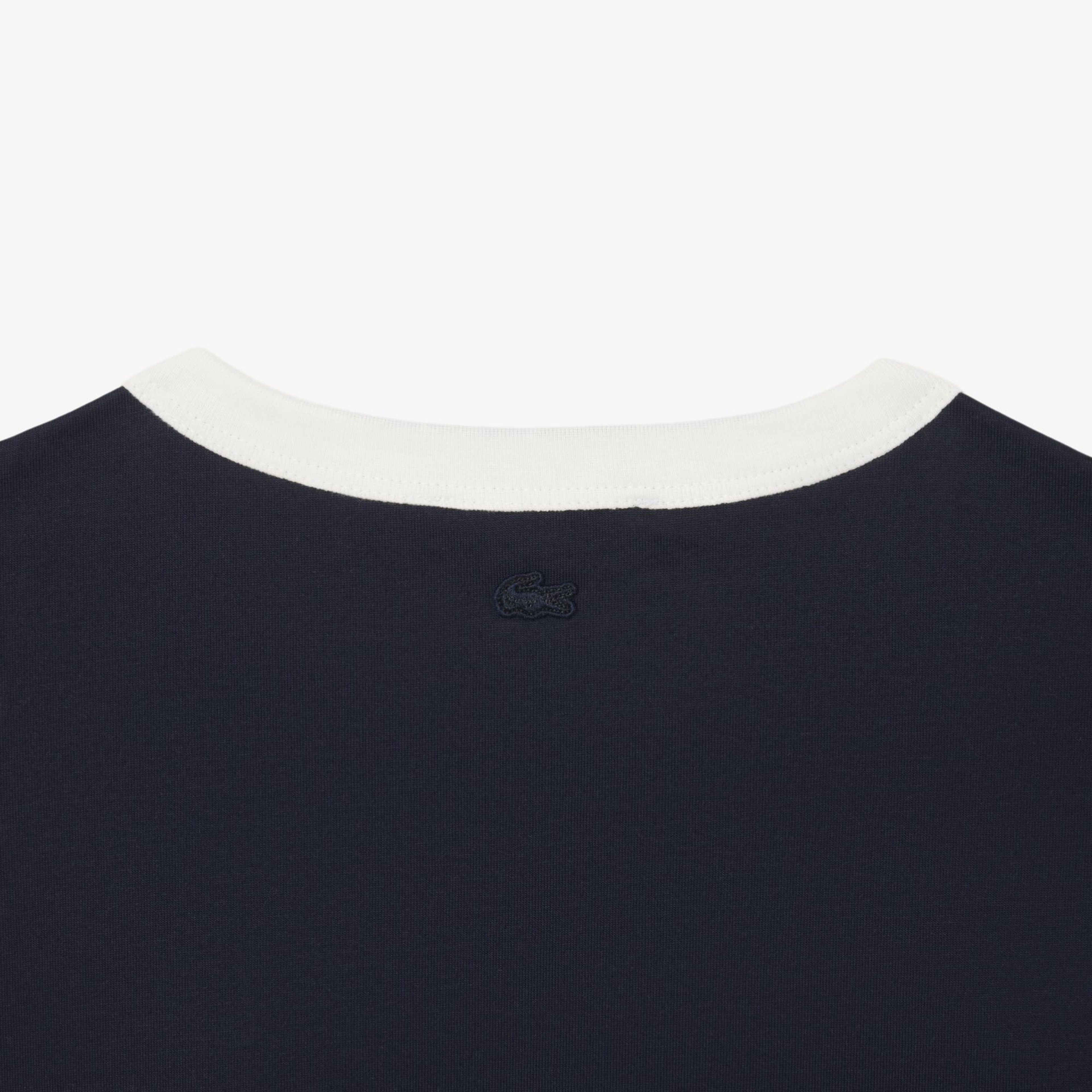 Kadın Relaxed Fit Bisiklet Yaka Lacivert T-Shirt