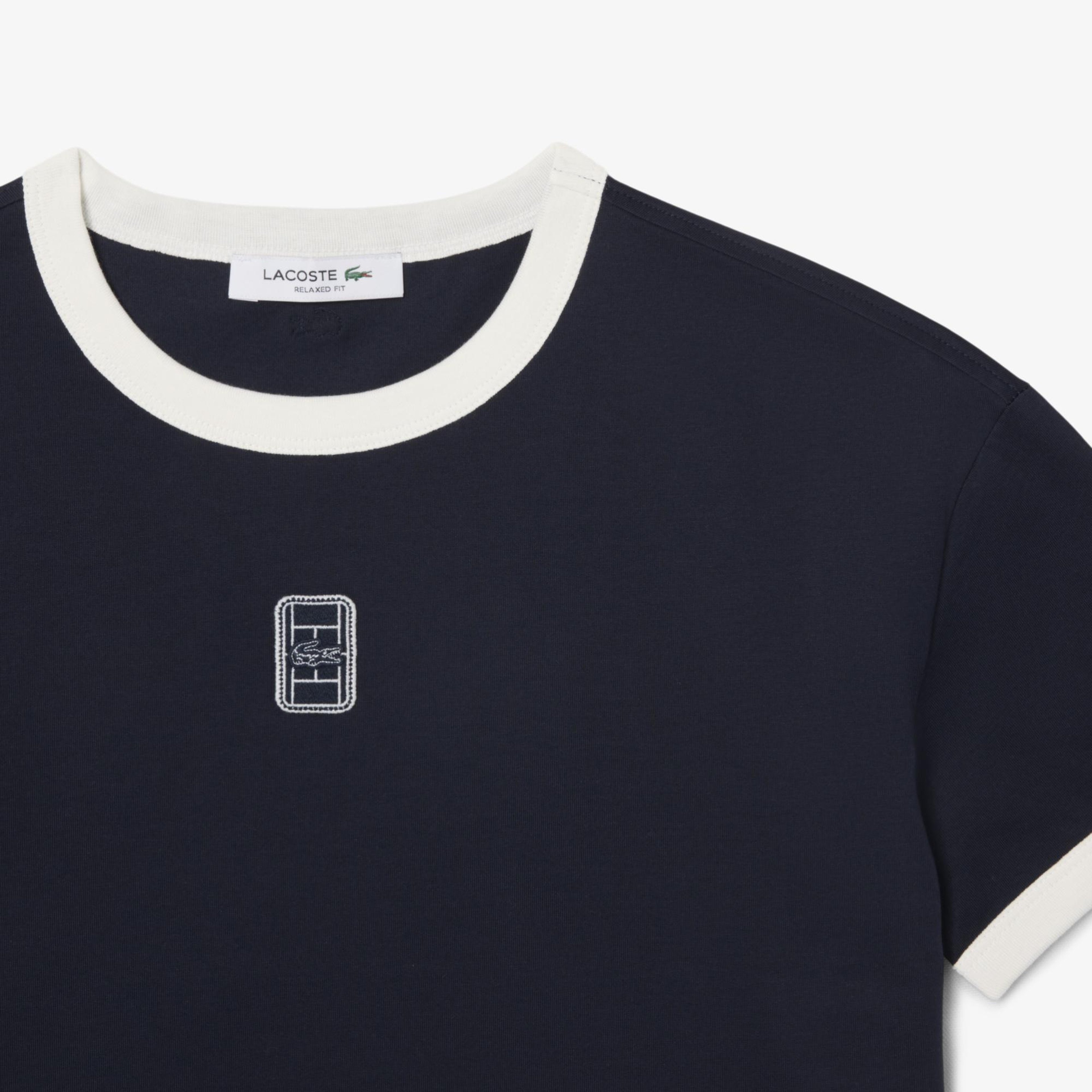 Kadın Relaxed Fit Bisiklet Yaka Lacivert T-Shirt