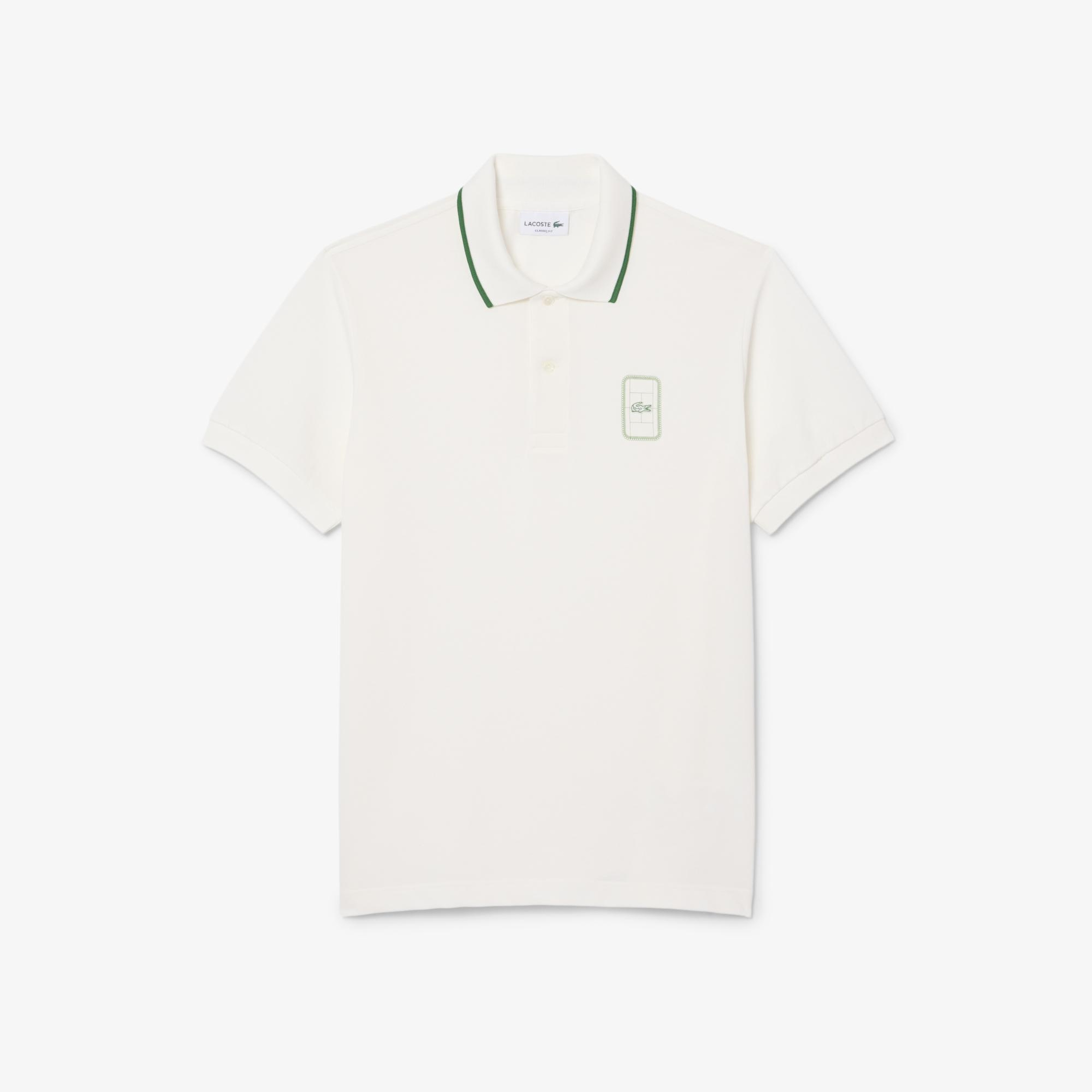 Erkek Classic Fit Beyaz Polo