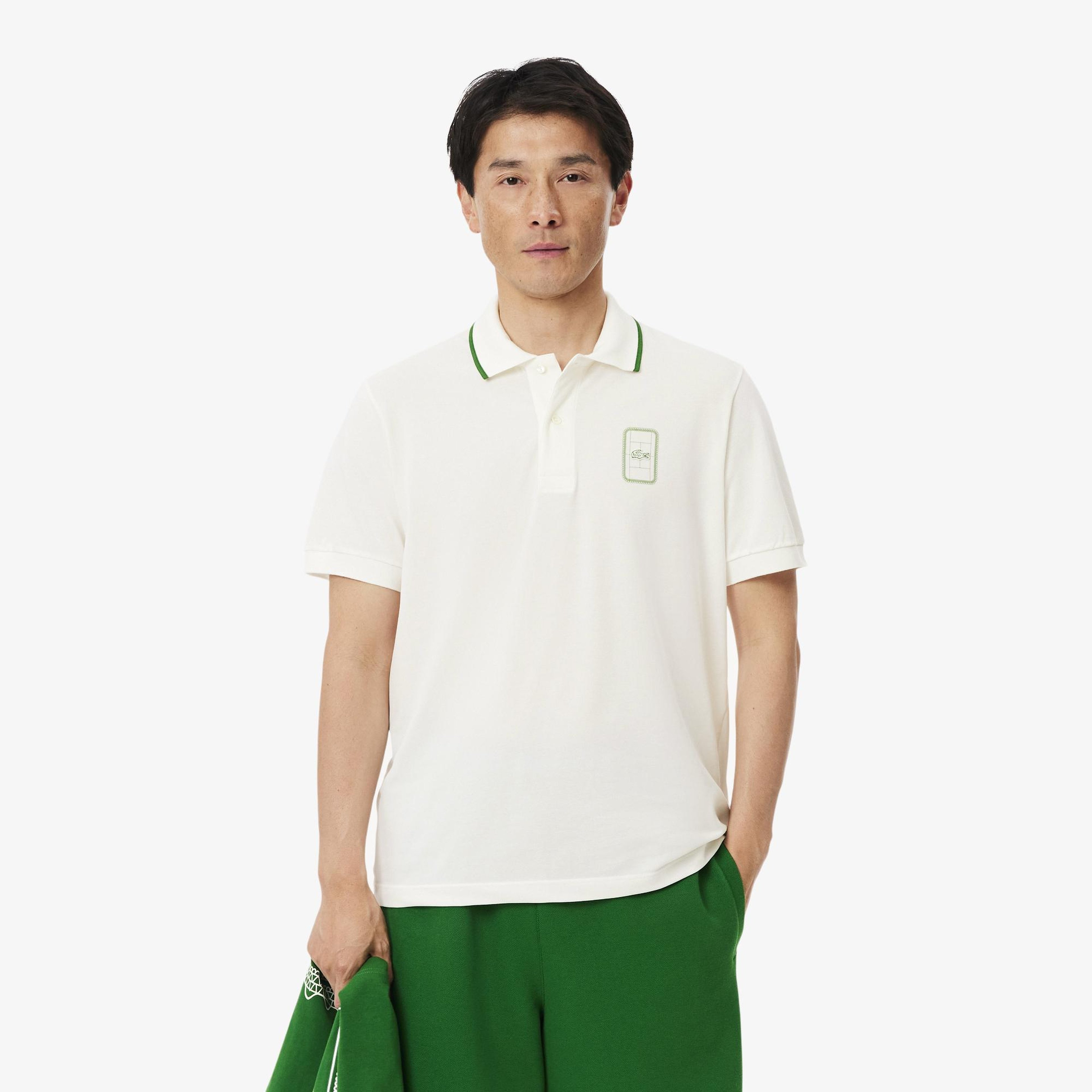 Erkek Classic Fit Beyaz Polo