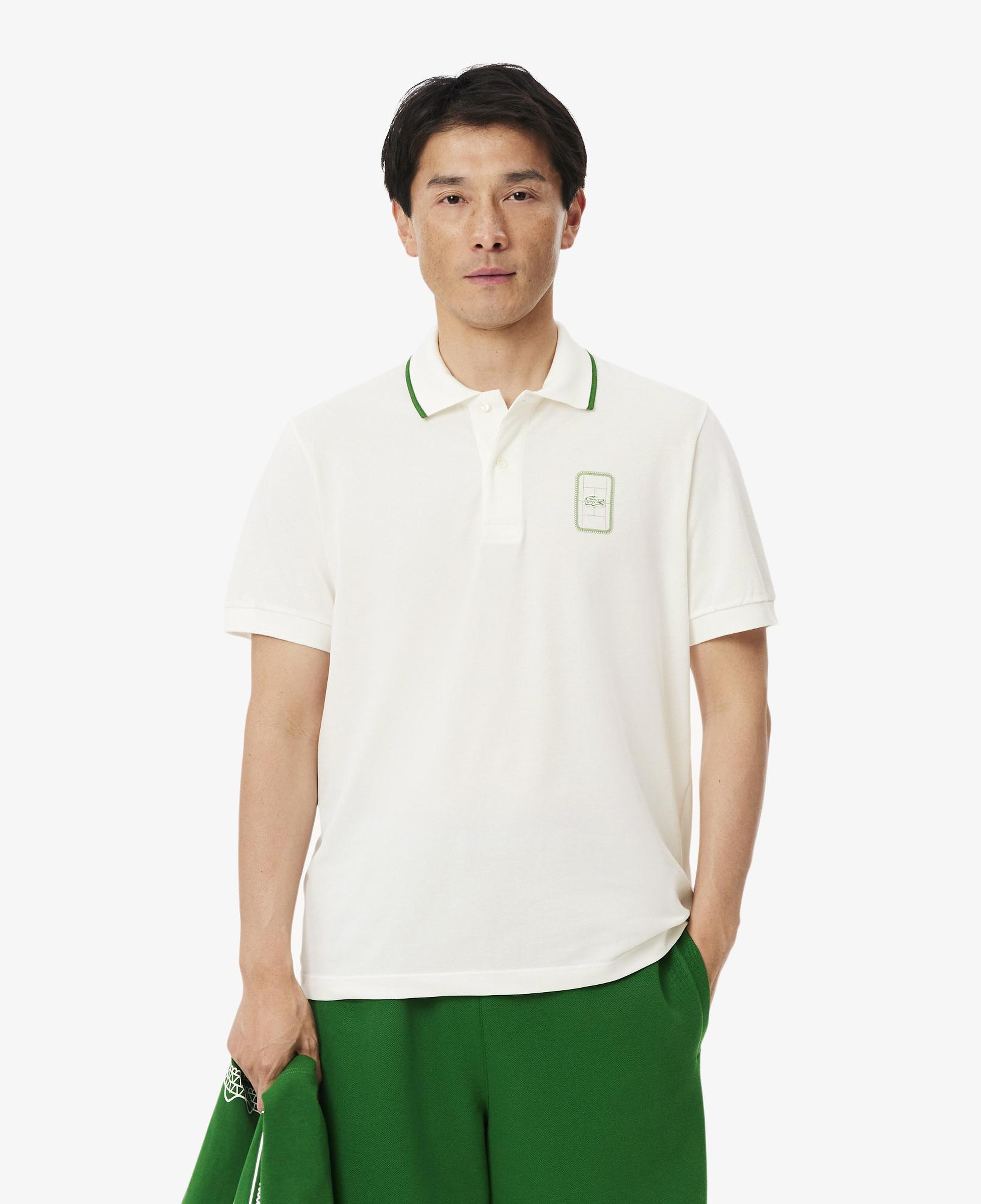 Erkek Classic Fit Beyaz Polo