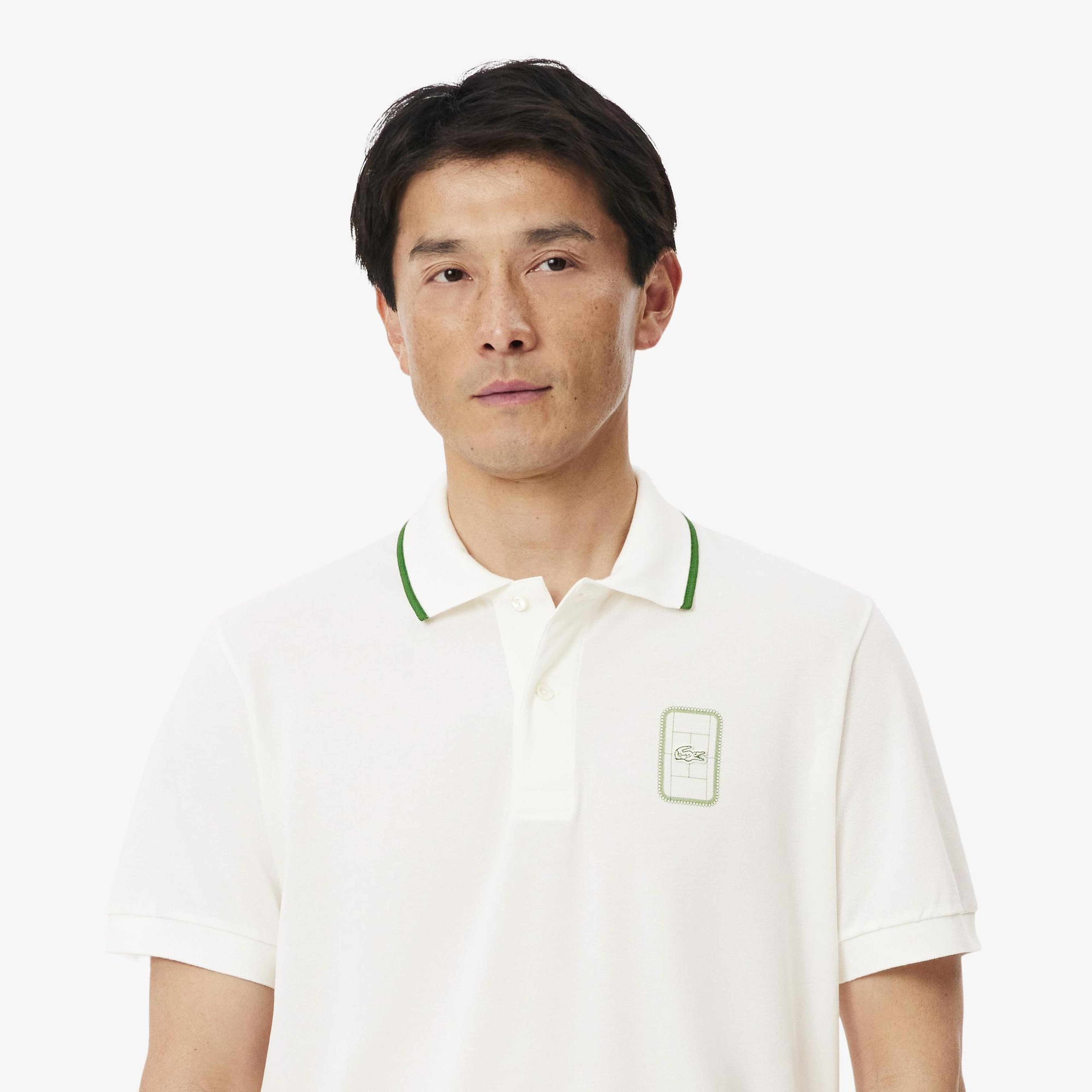 Erkek Classic Fit Beyaz Polo
