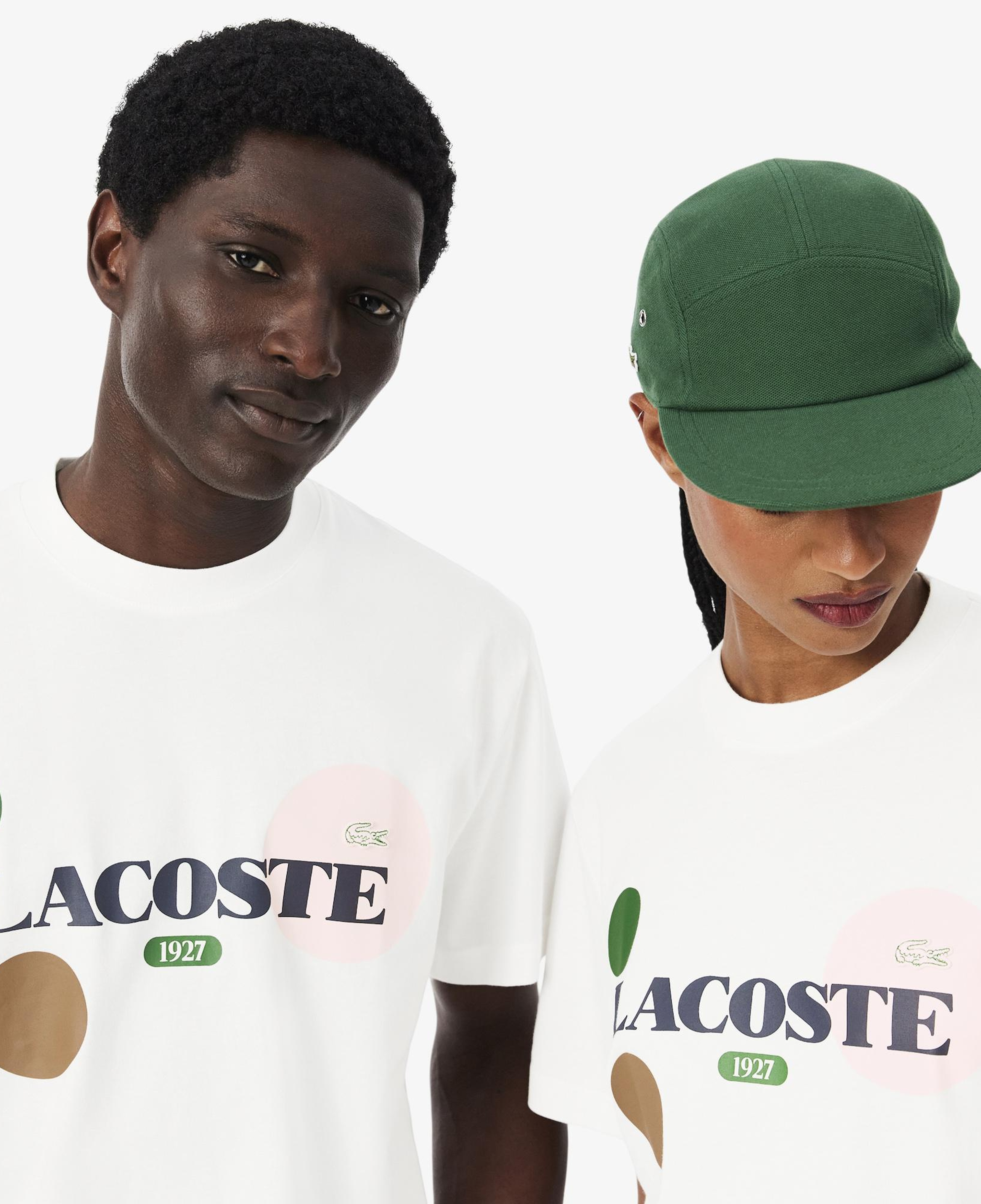 Unisex Classic Fit Bisiklet Yaka Baskılı Beyaz T-Shirt