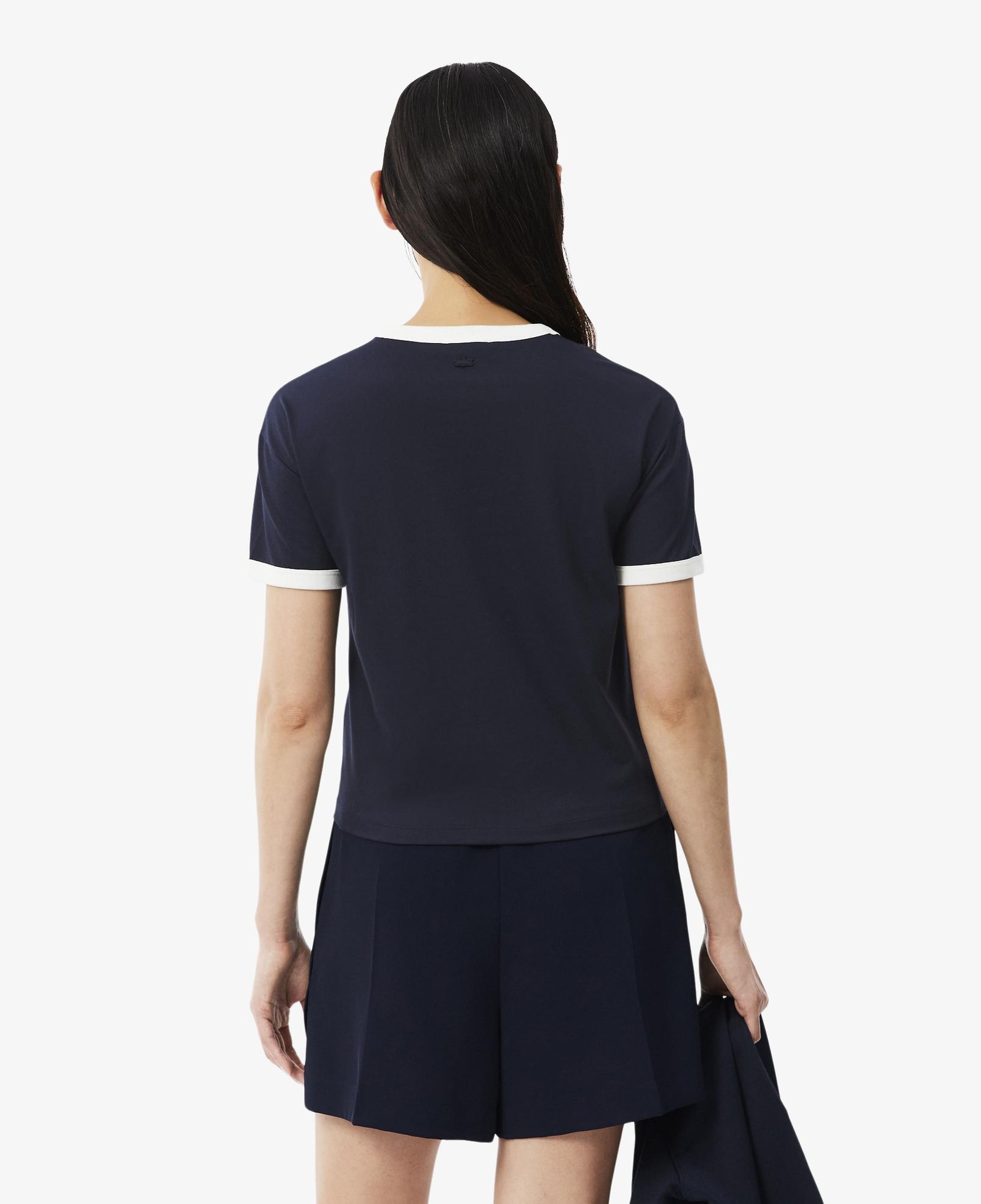 Kadın Relaxed Fit Bisiklet Yaka Lacivert T-Shirt
