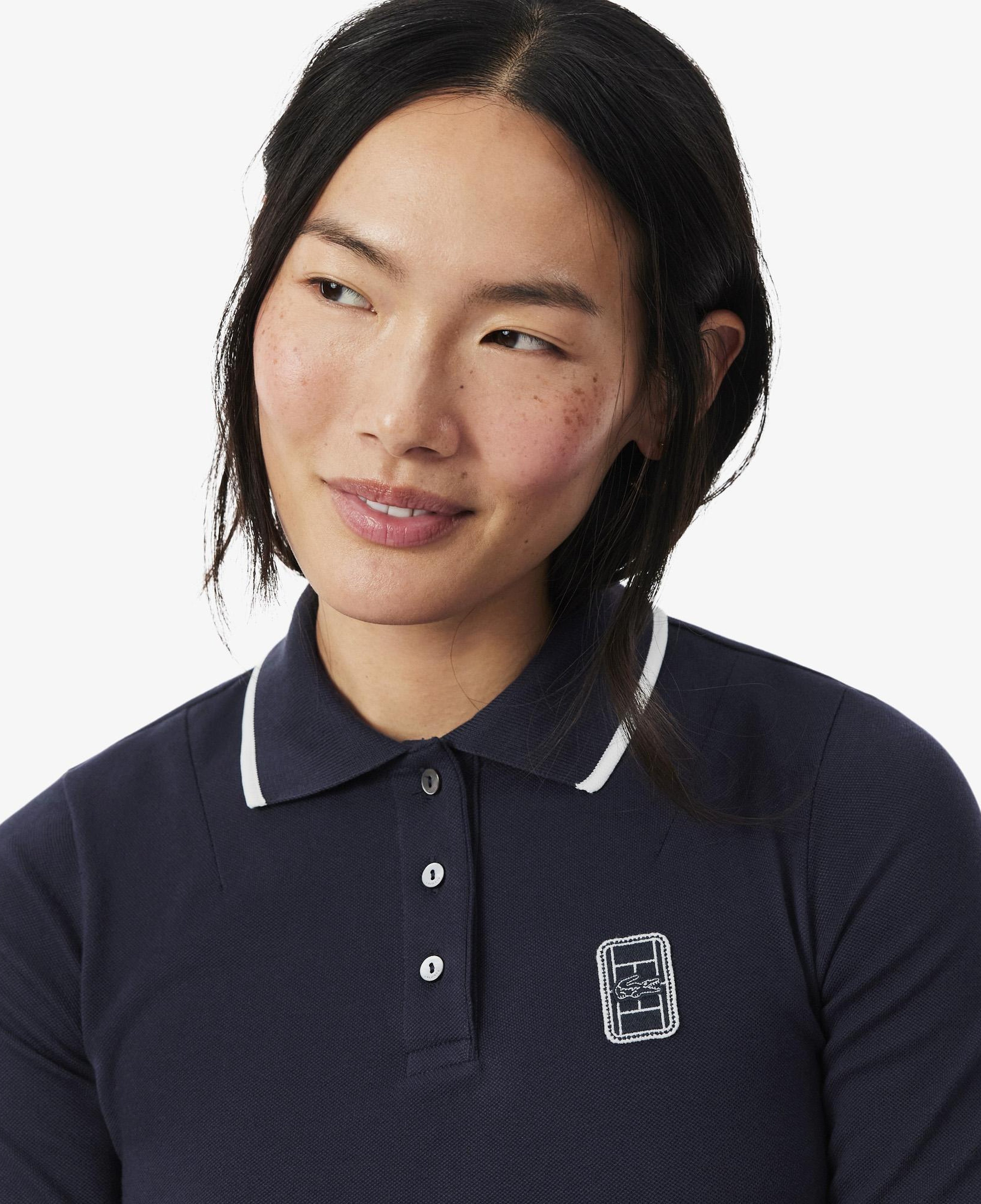 Kadın Slim Fit Lacivert Polo