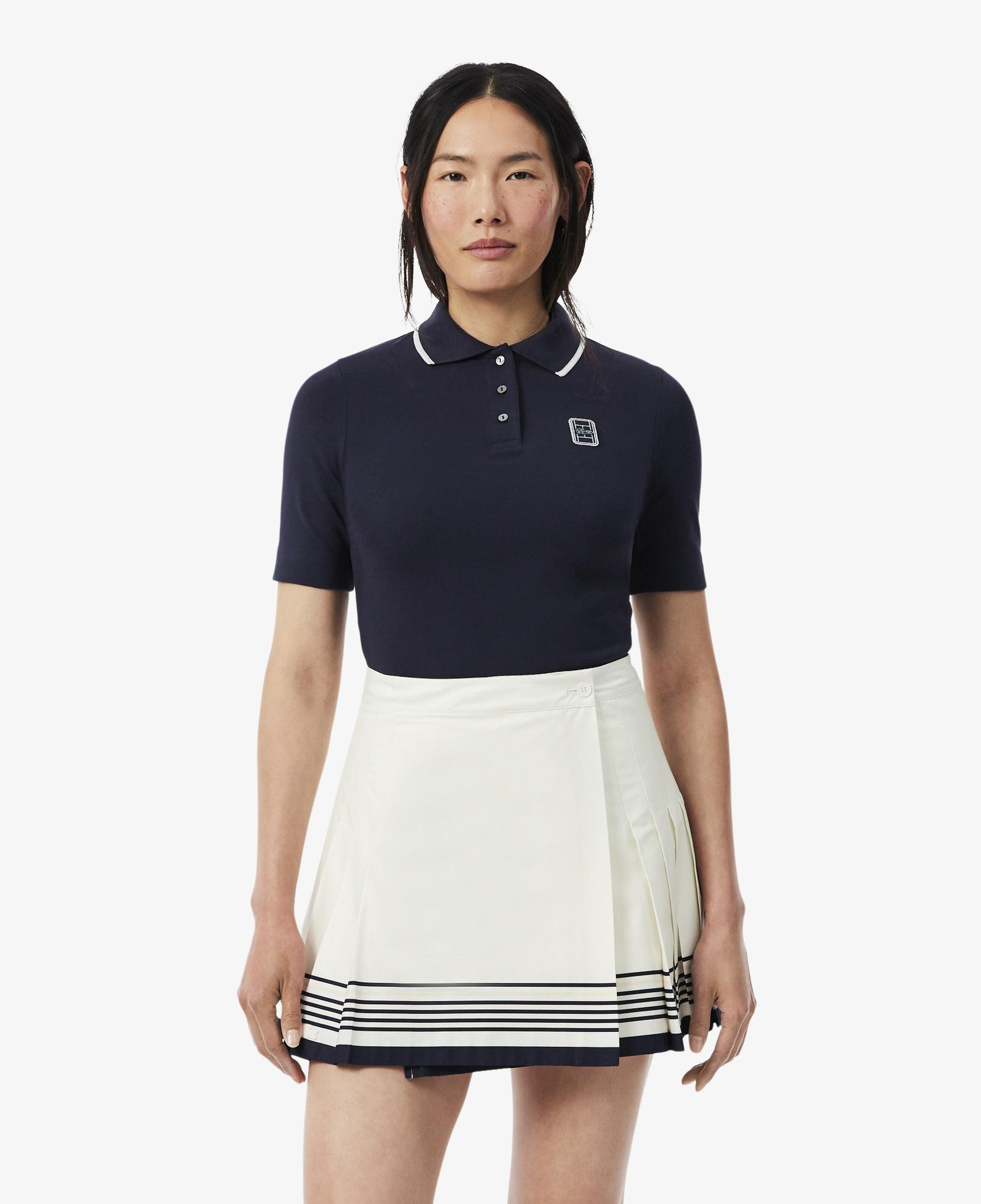 Kadın Slim Fit Lacivert Polo