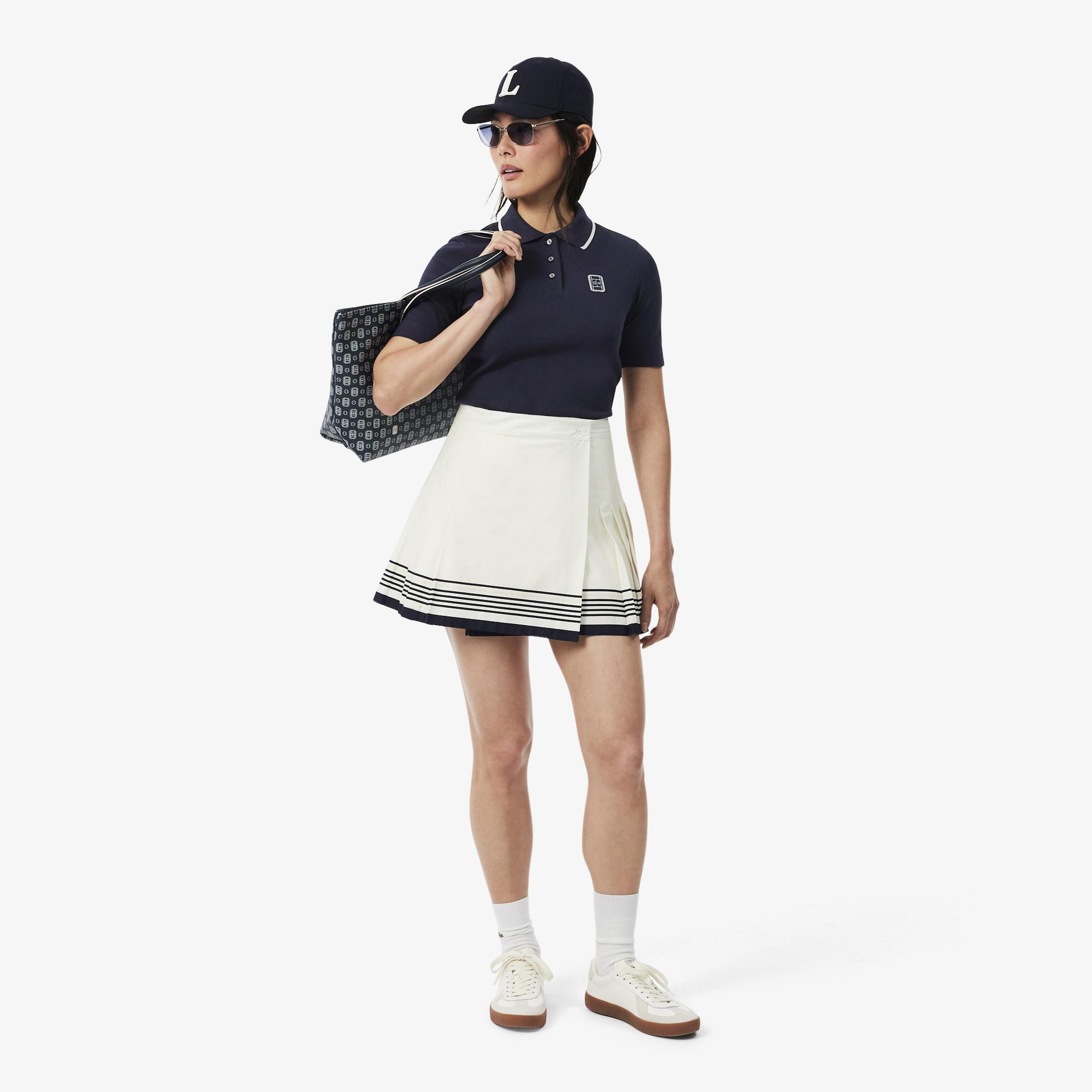 Kadın Slim Fit Lacivert Polo