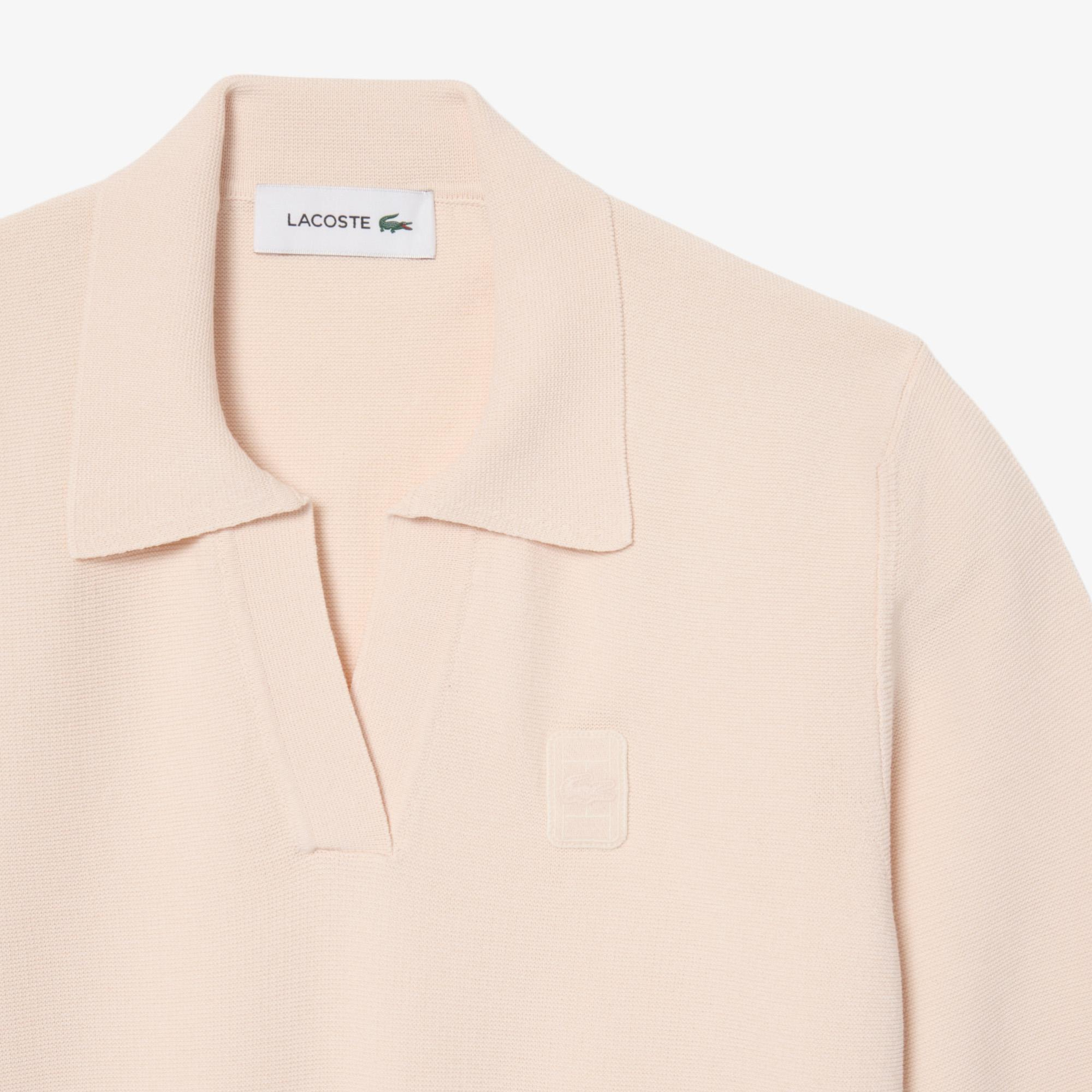 Kadın Regular Fit Kısa Kollu Polo Yaka Pembe Triko