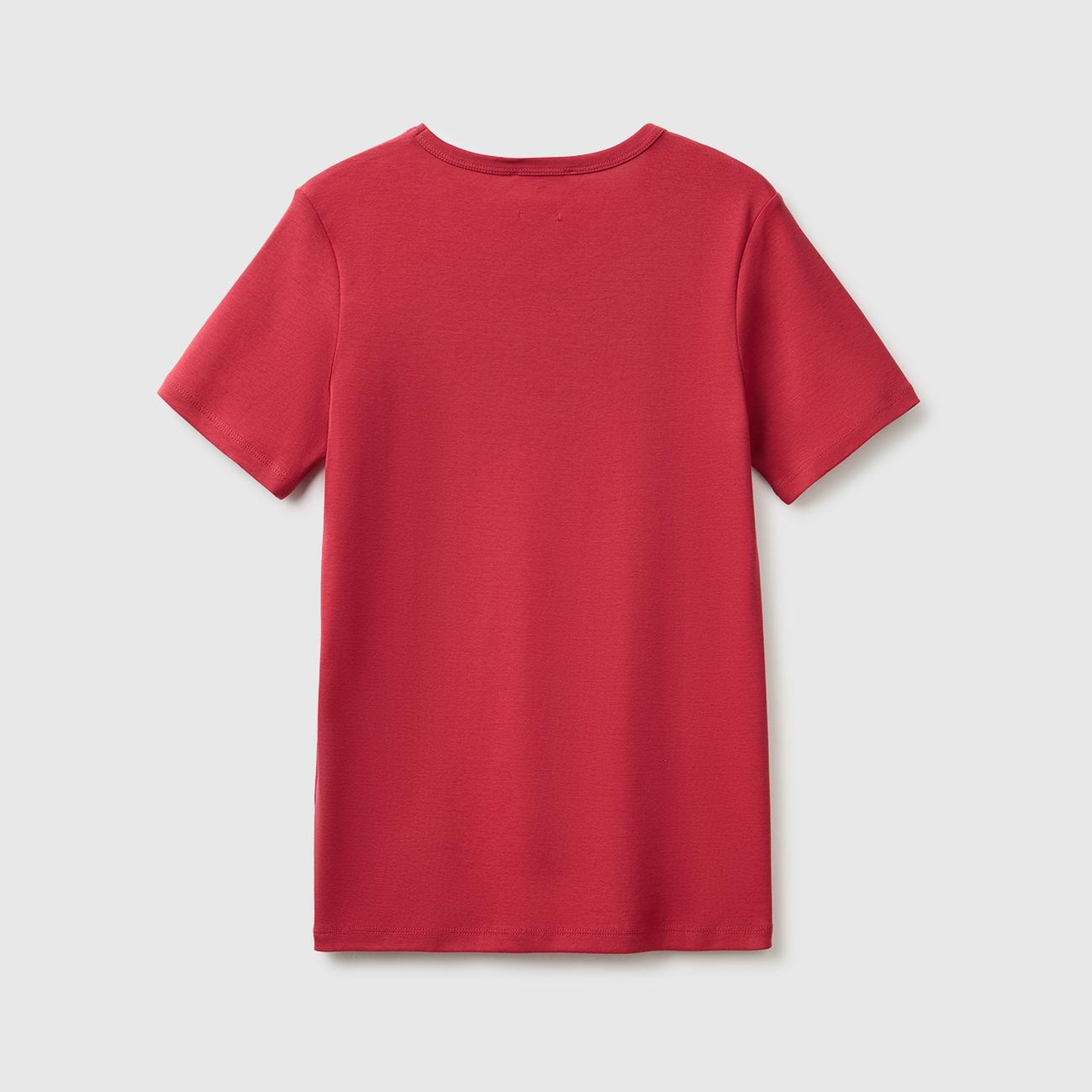 Kadın Bordo %100 Pamuk Logo Baskılı Bisiklet Yaka T-Shirt