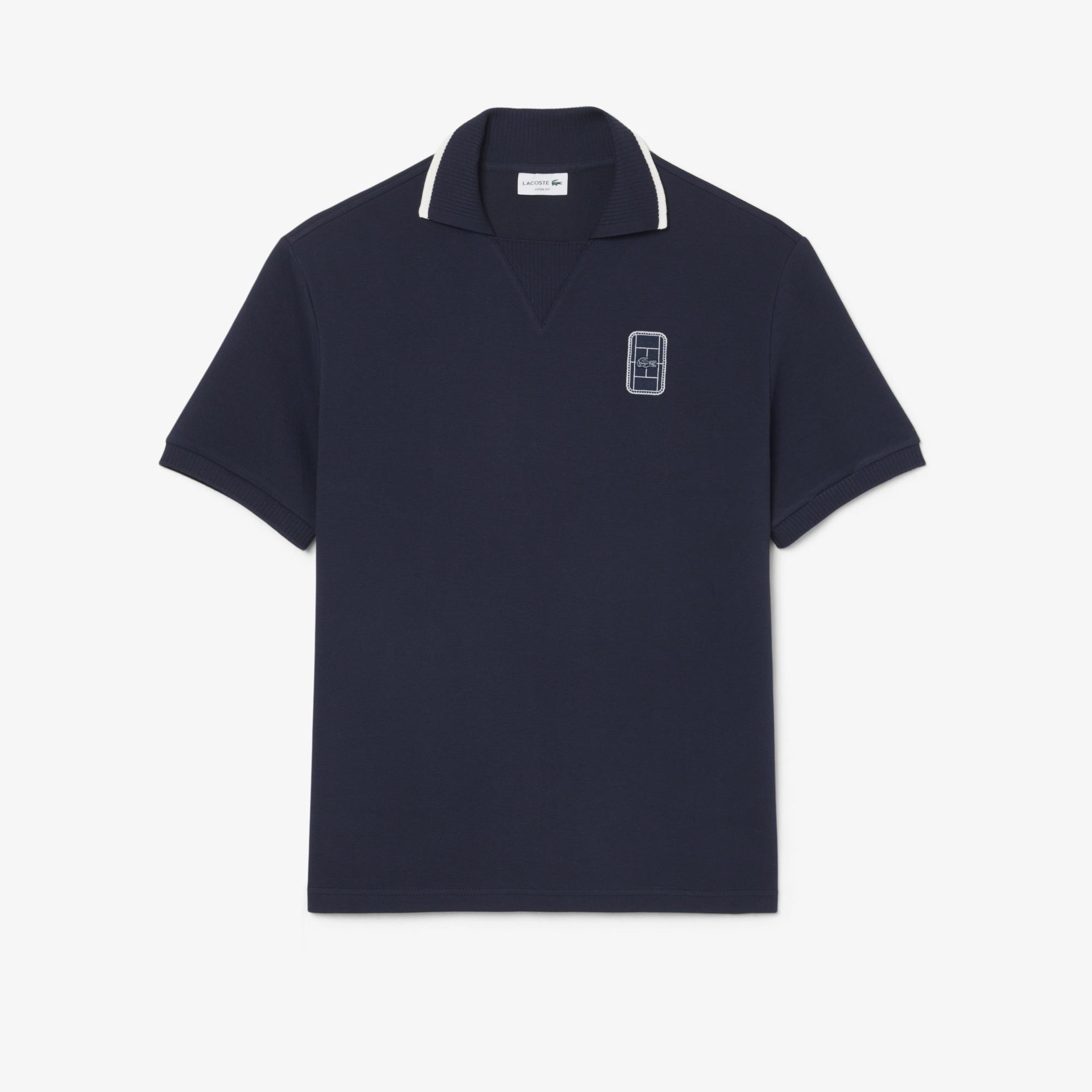 Erkek Loose Fit Lacivert Polo