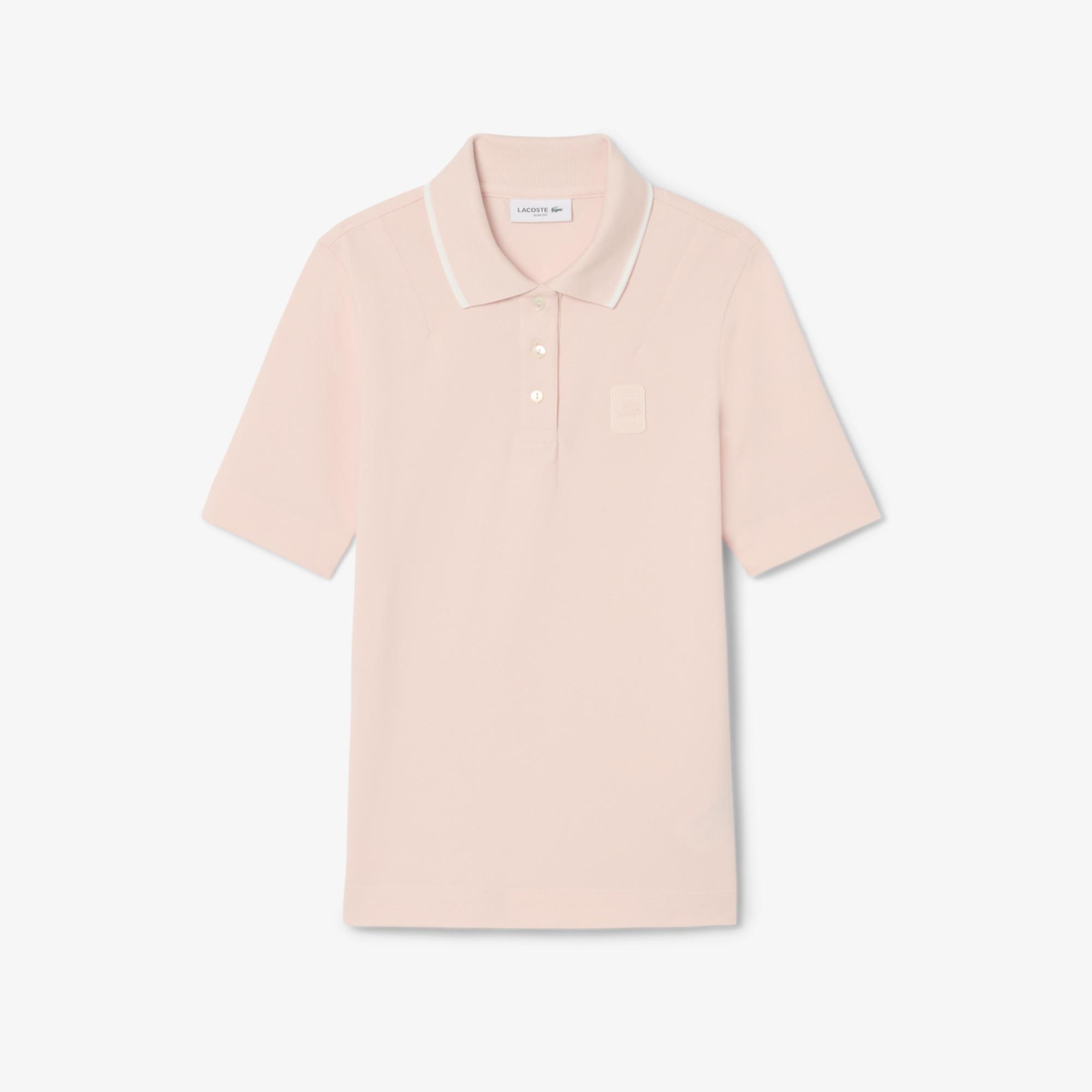 Kadın Slim Fit Pembe Polo