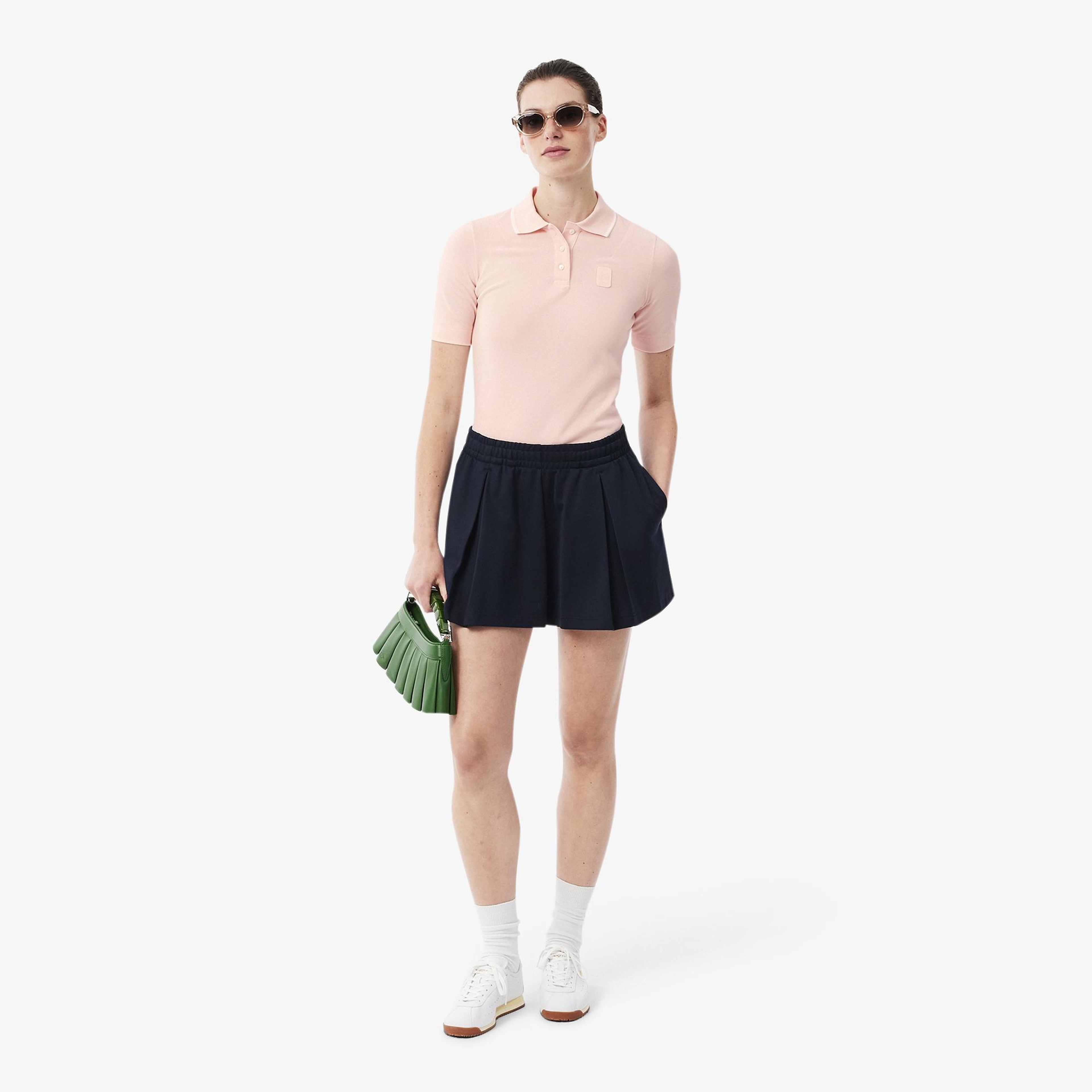 Kadın Slim Fit Pembe Polo