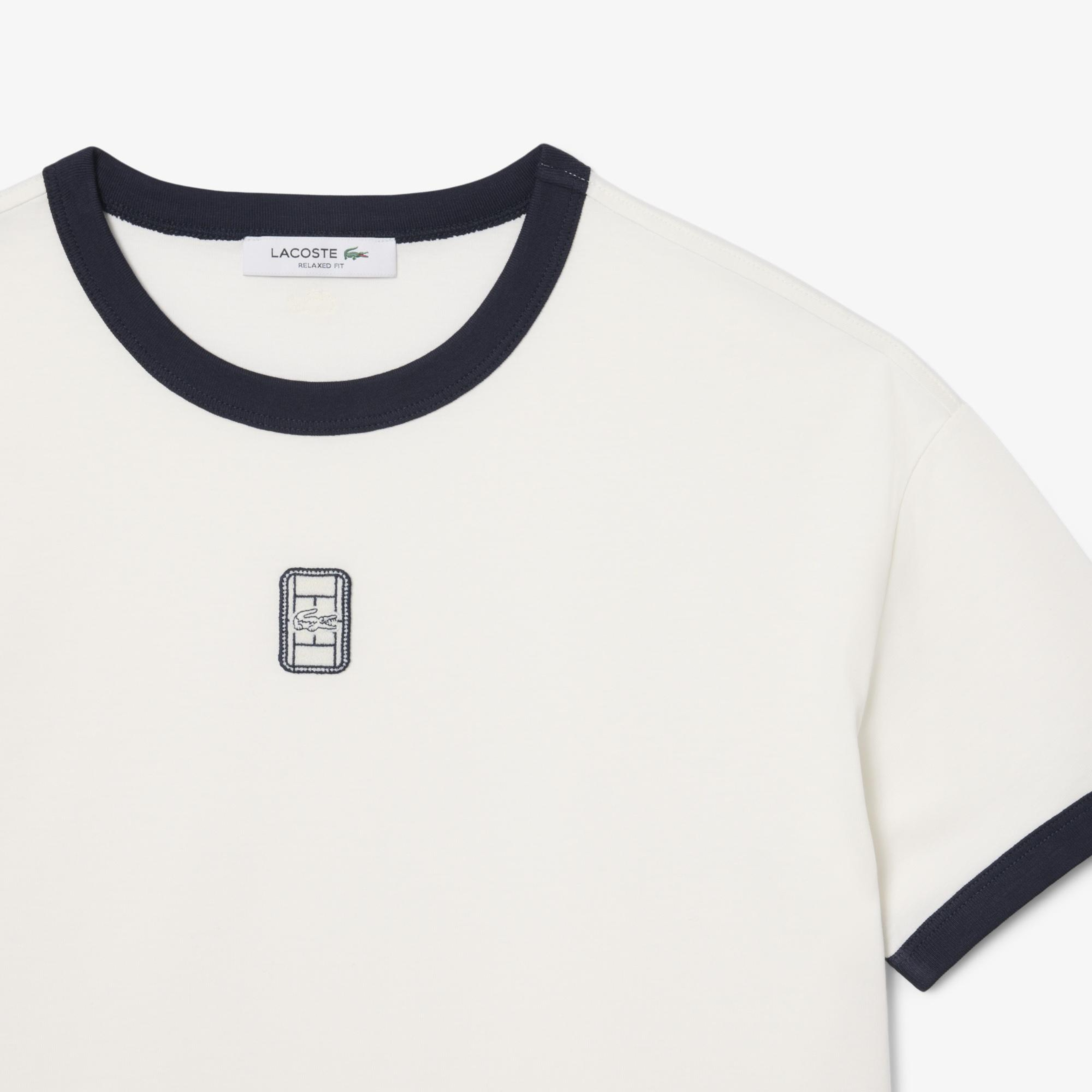 Kadın Relaxed Fit Bisiklet Yaka Beyaz T-Shirt