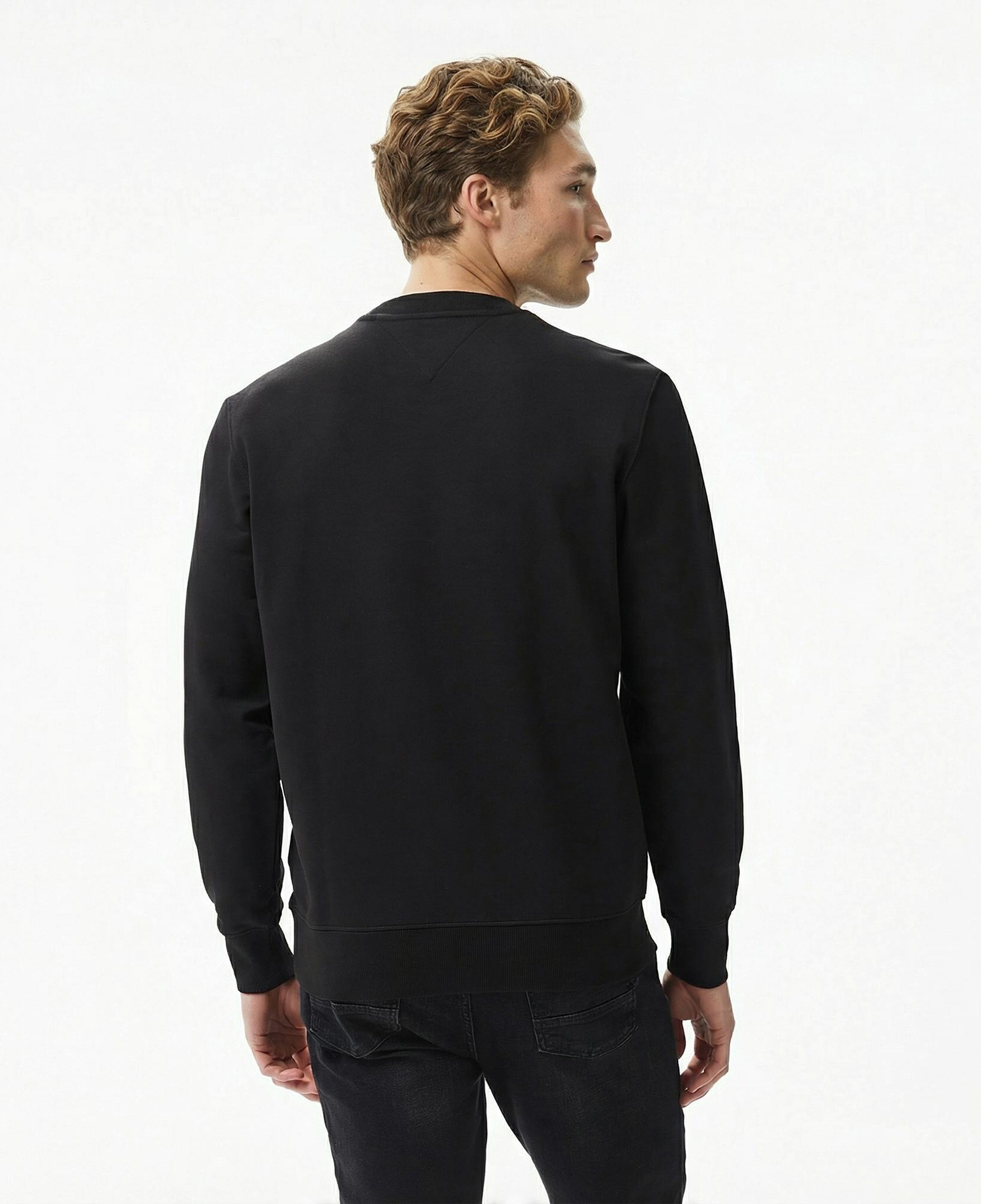 Tommy Hilfiger Core Essentials Erkek Siyah Sweatshirt