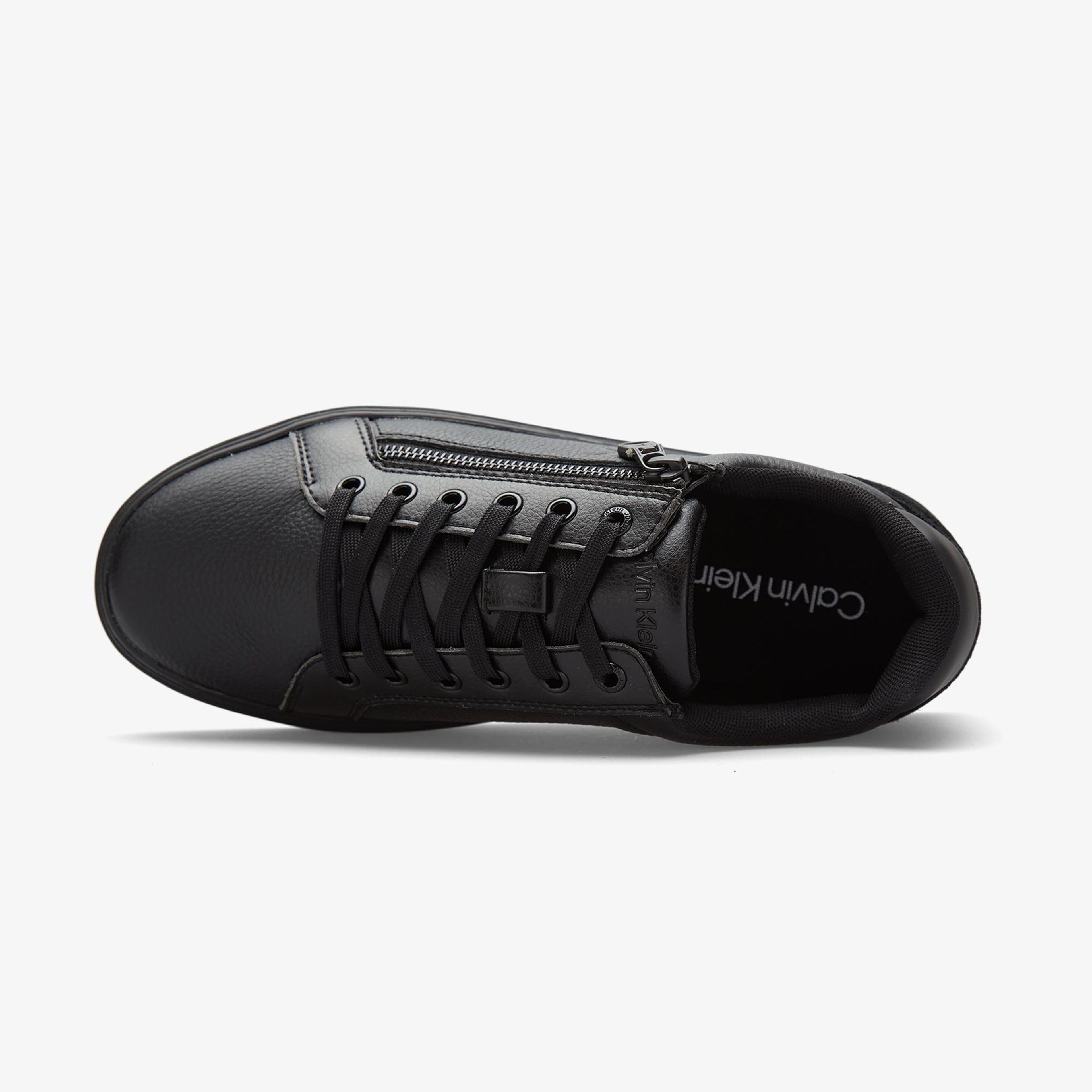 Calvin Klein Classic Cup Lace Up Zip  Erkek Siyah Sneaker