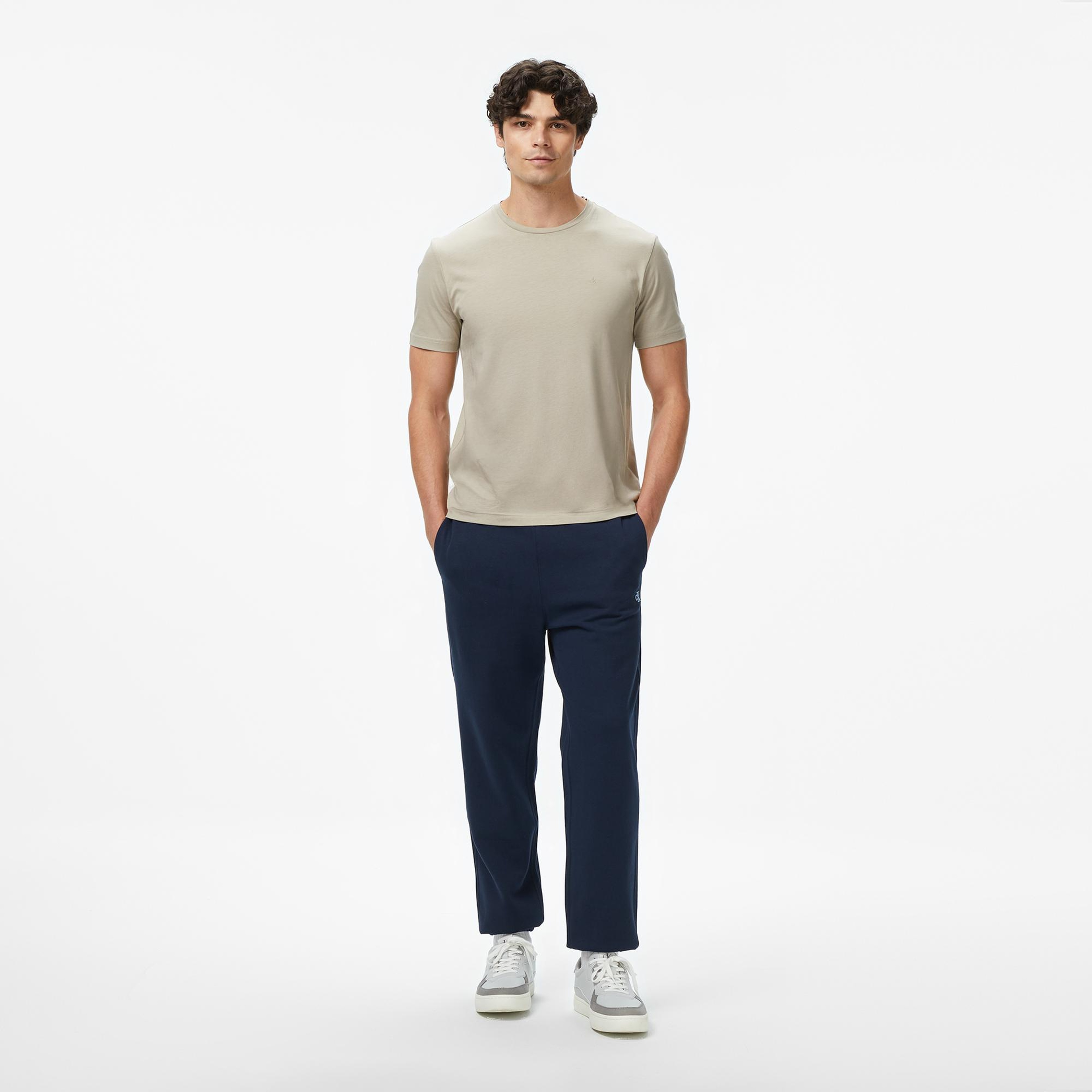 Calvin Klein Terry Monogram Jogger Erkek Lacivert Eşofman Altı