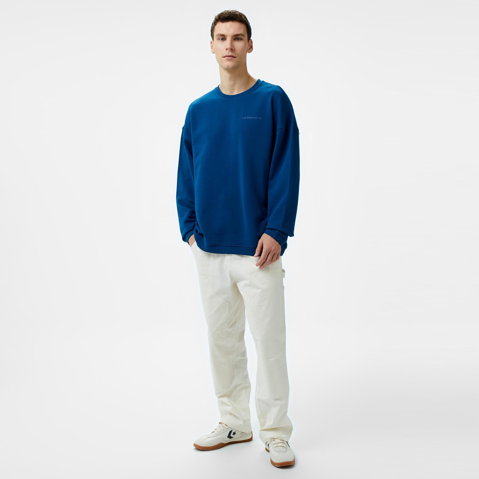 Les Benjamins 302 Erkek Lacivert Sweatshirt