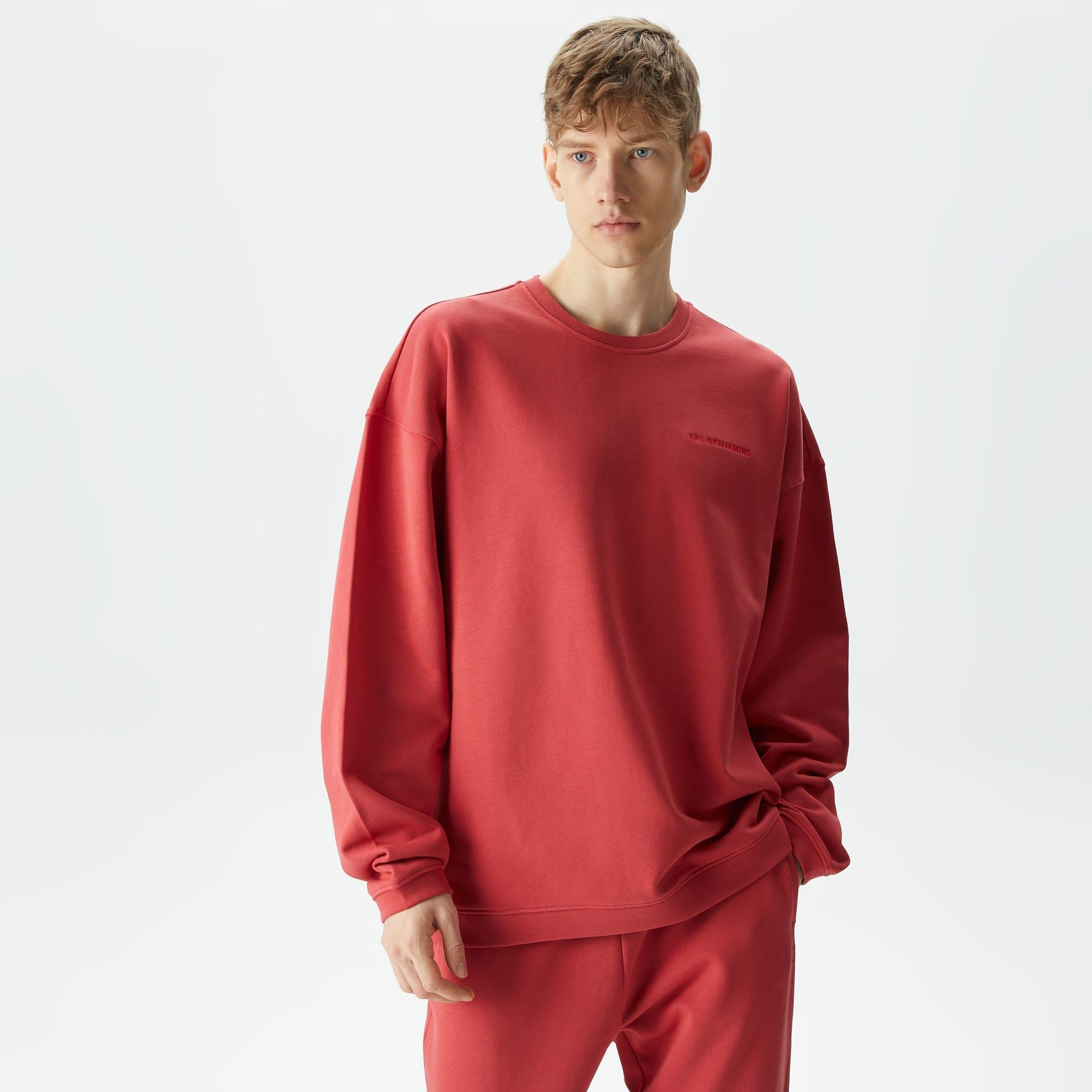 Les Benjamins Essential 304 Erkek Kırmızı Sweatshirt