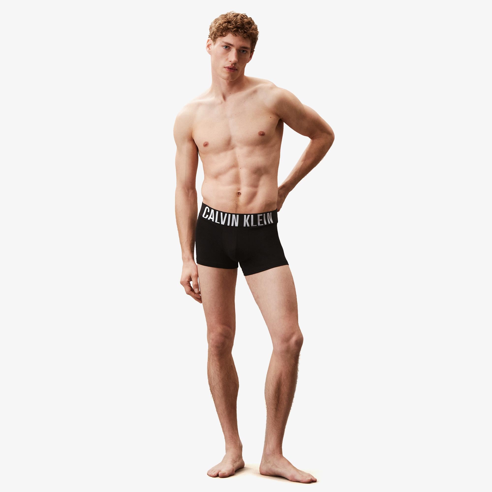 Calvin Klein Trunk 3'lü Erkek Siyah Logolu Boxer