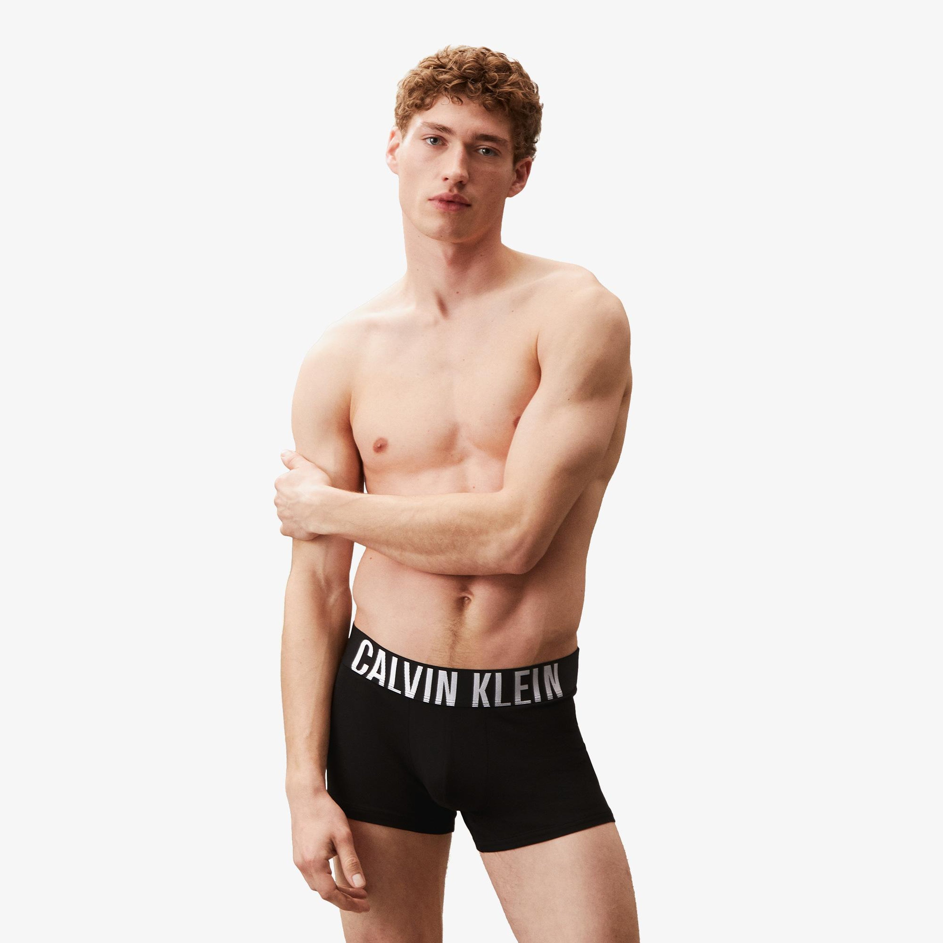 Calvin Klein Trunk 3'lü Erkek Siyah Logolu Boxer