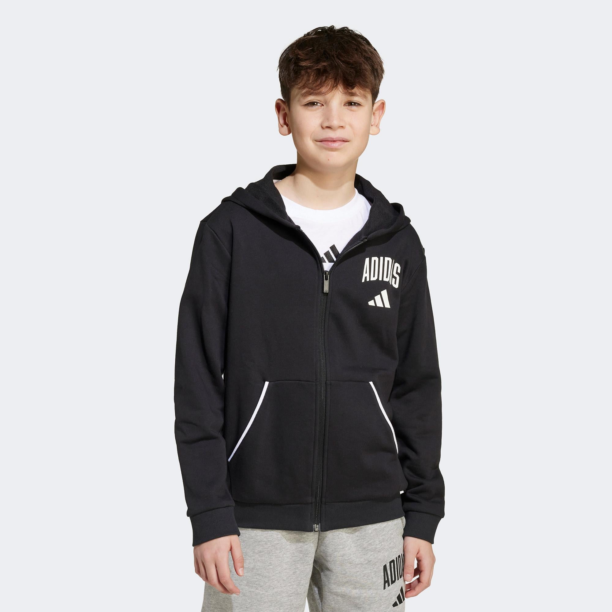 adidas Seasonal Essentials Collegiate Çocuk Siyah Ceket