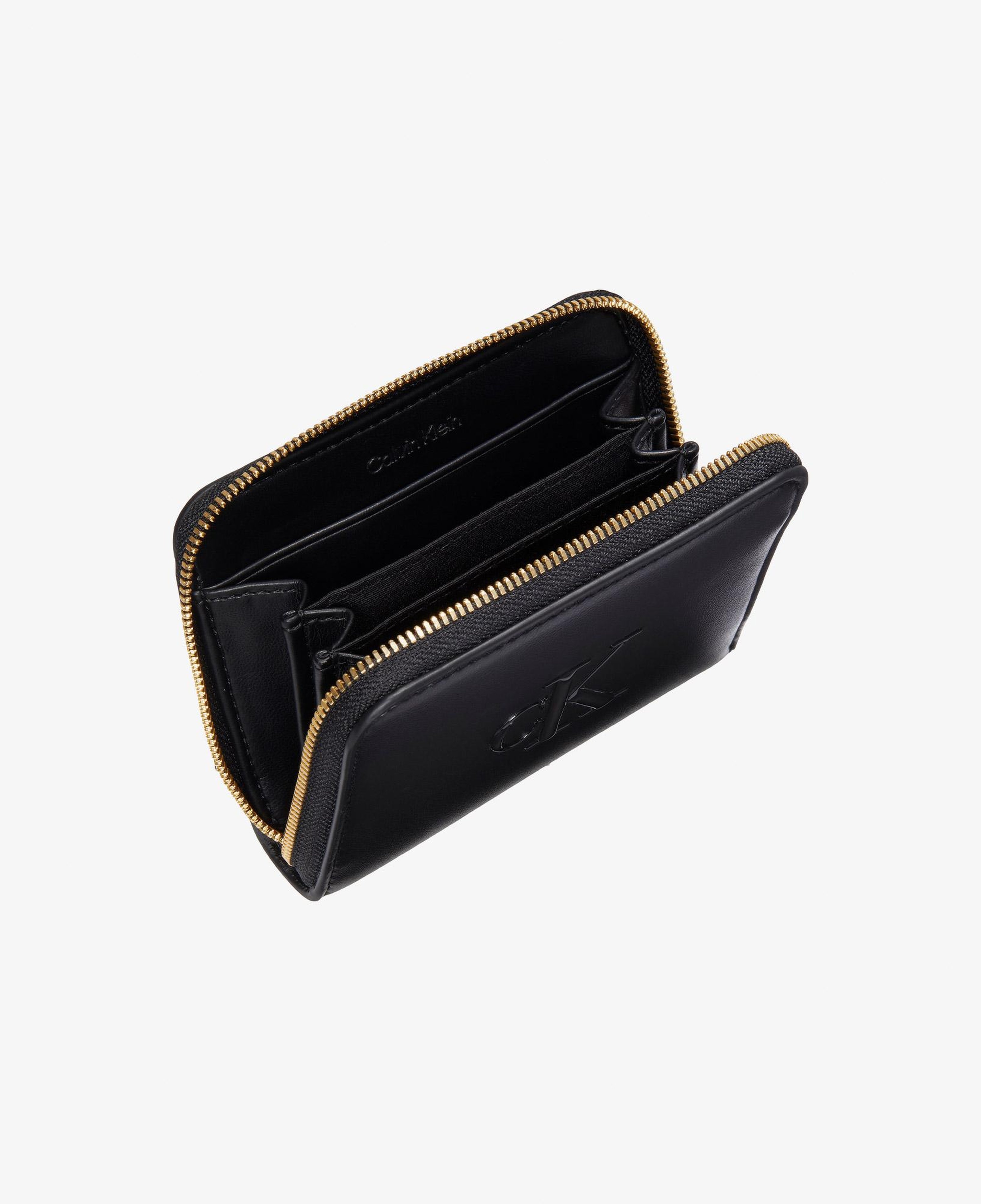 Calvin Klein Bold Medium Zip Around Kadın Siyah Cüzdan
