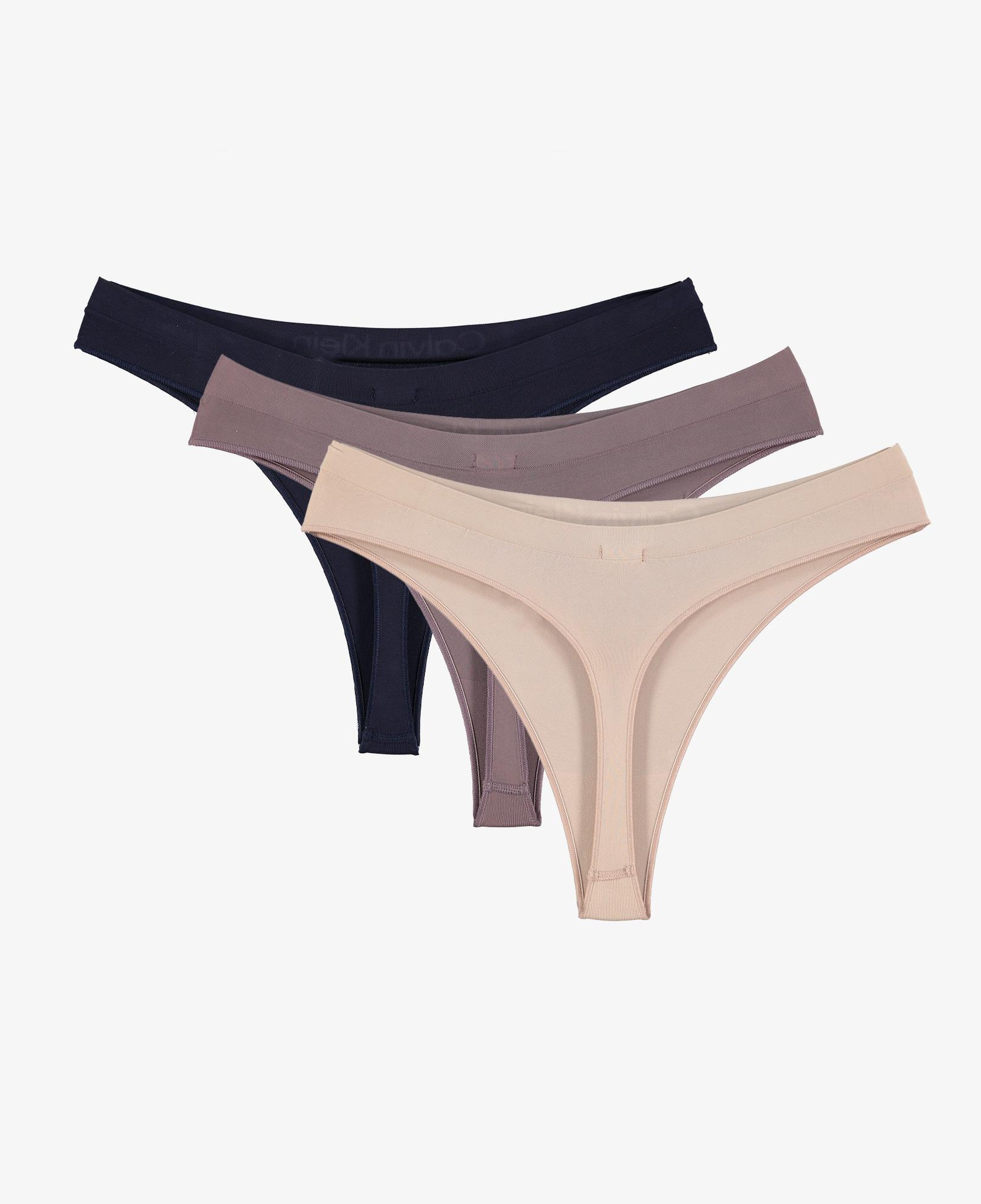 Calvin Klein Thong 3'lü Kadın Kahverengi Külot