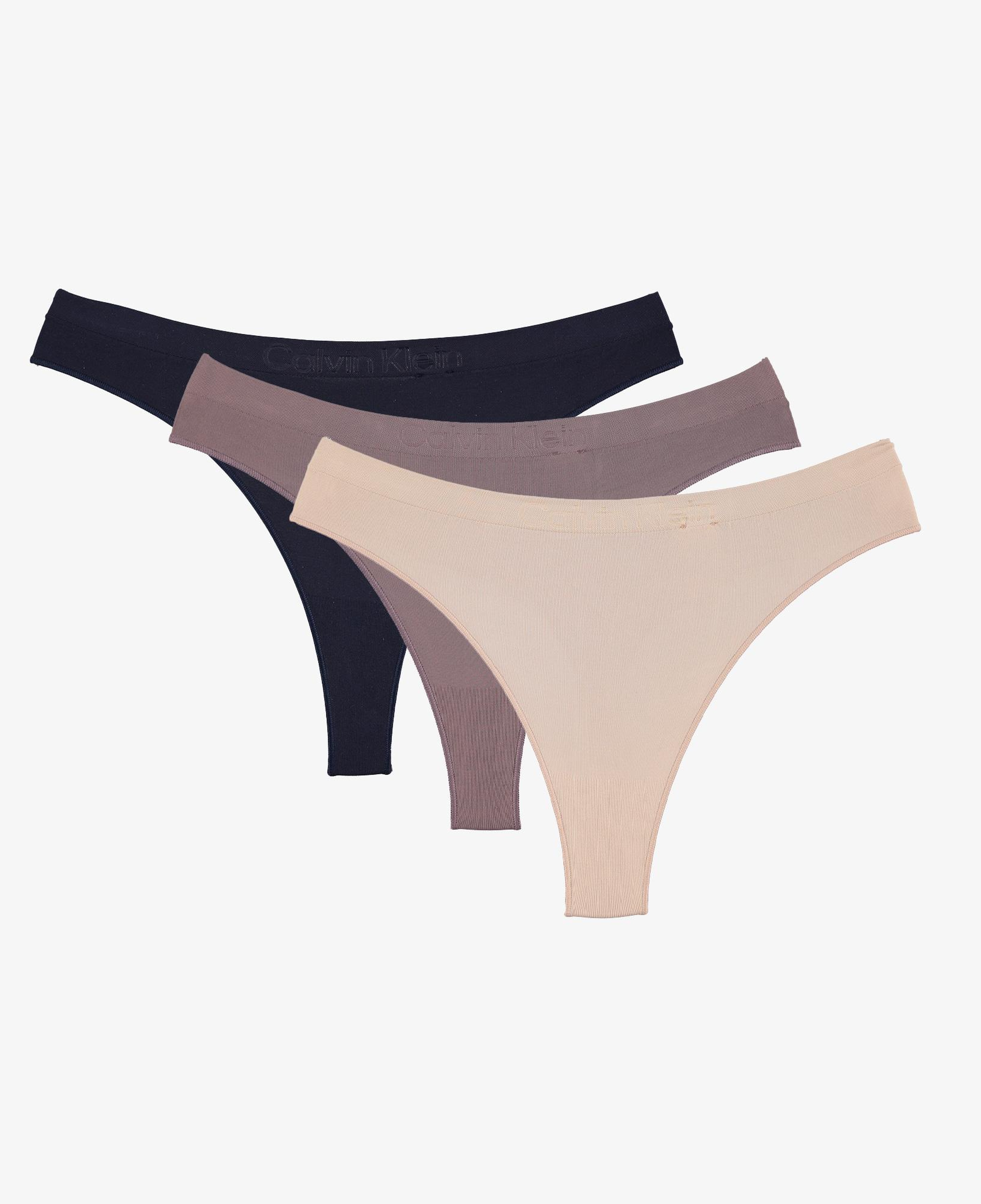 Calvin Klein Thong 3'lü Kadın Kahverengi Külot
