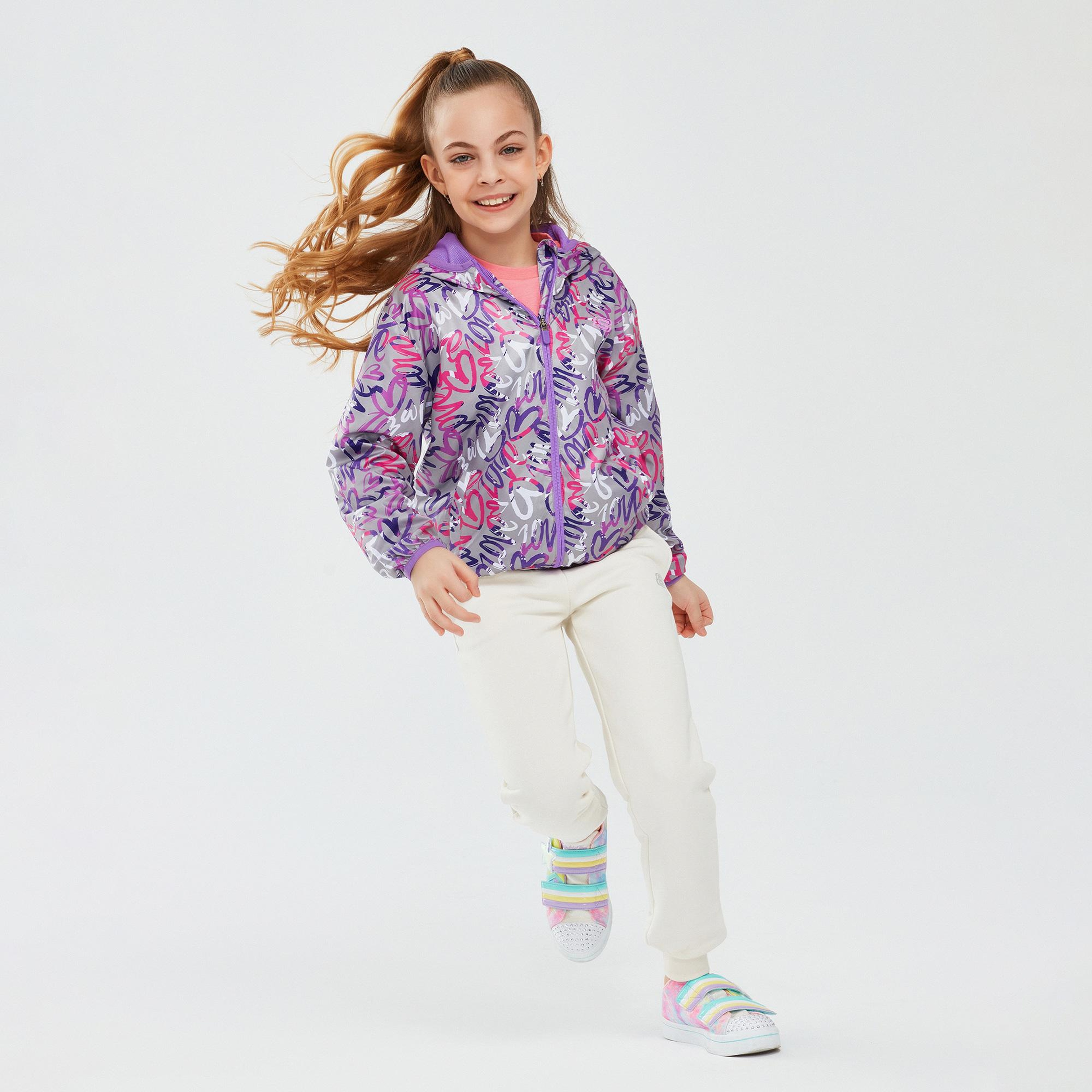 Skechers Micro Collection Full Zip Çocuk Mor Ceket