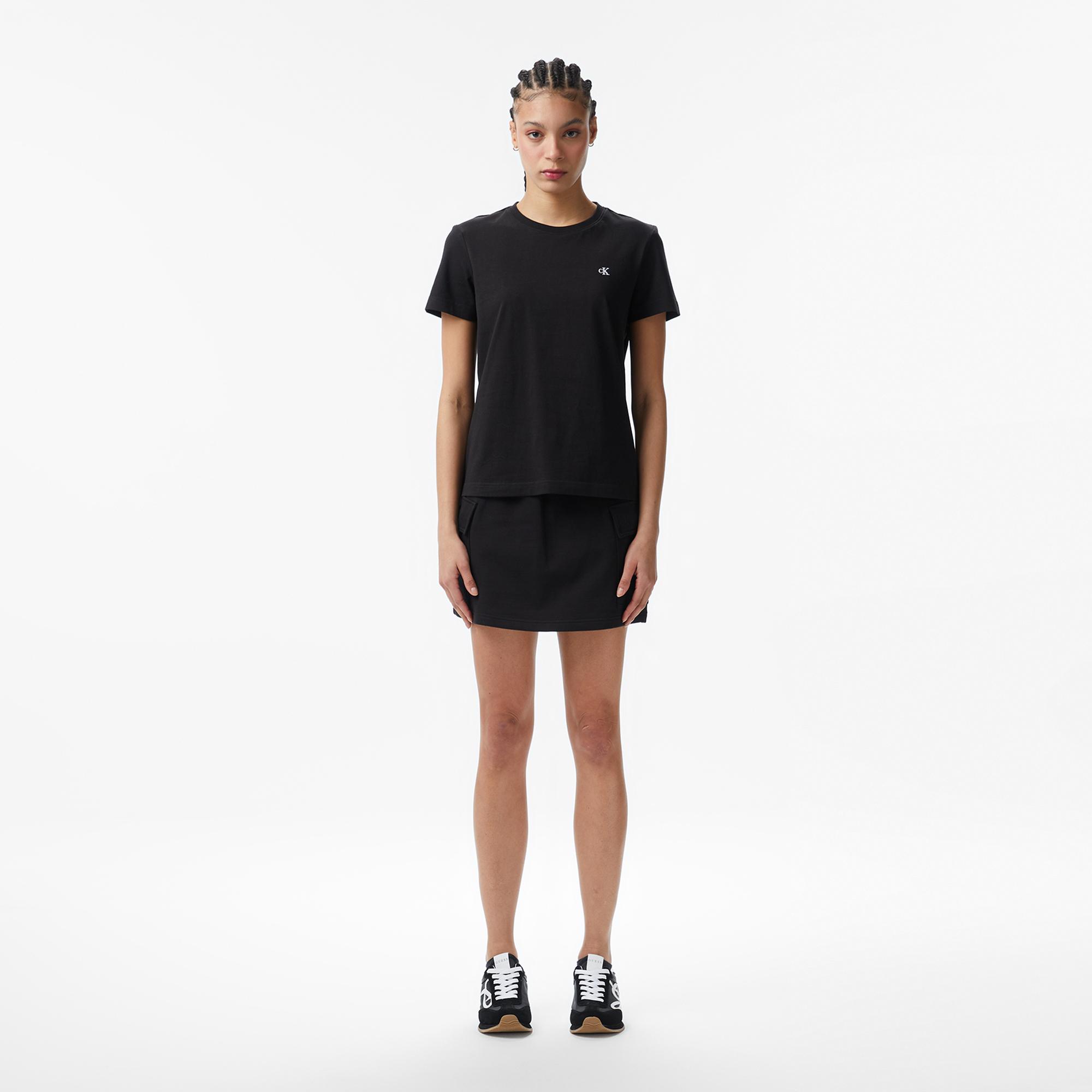 Calvin Klein Monogram Kadın Siyah T-Shirt