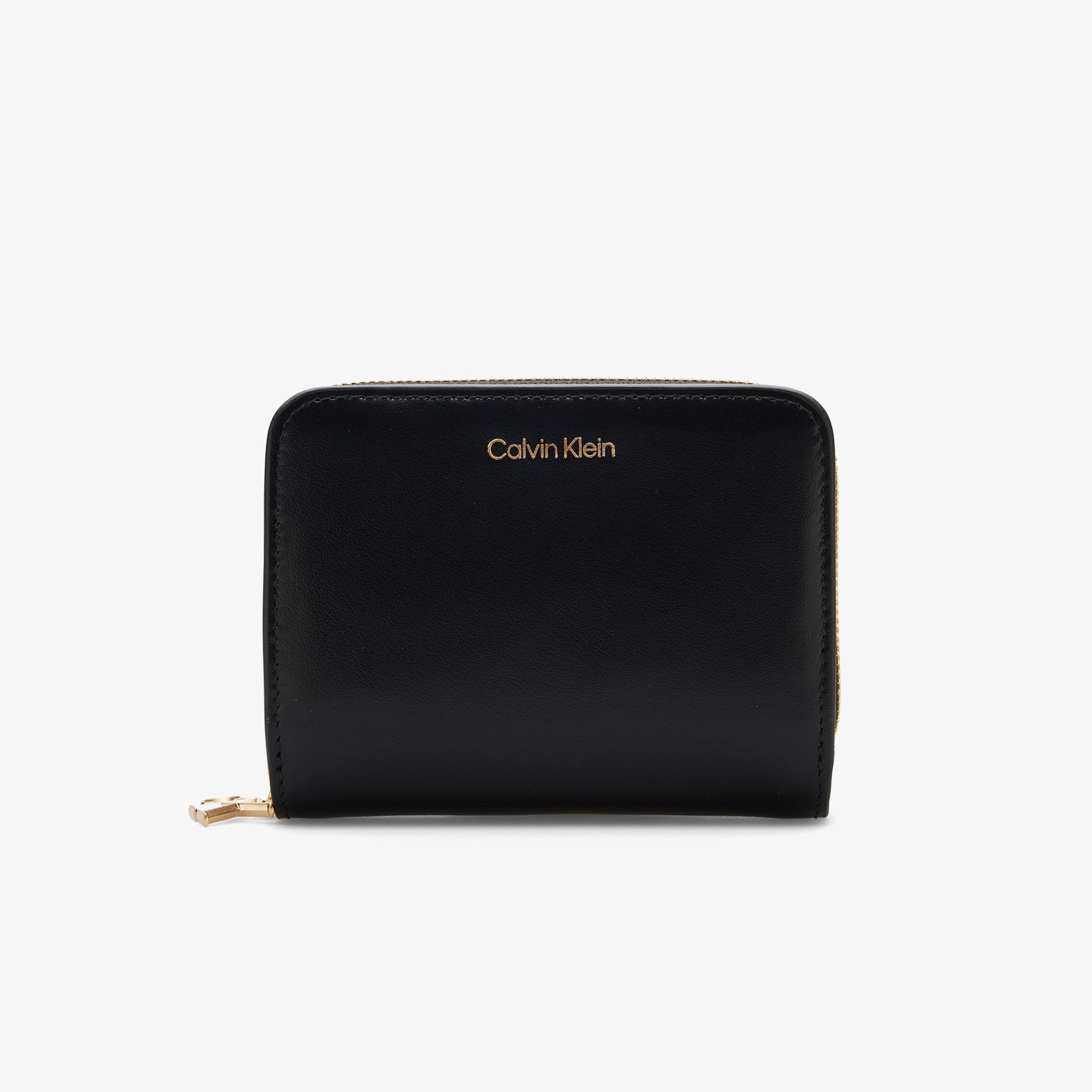 Calvin Klein Medium Flap Zip Around Kadın Siyah Cüzdan