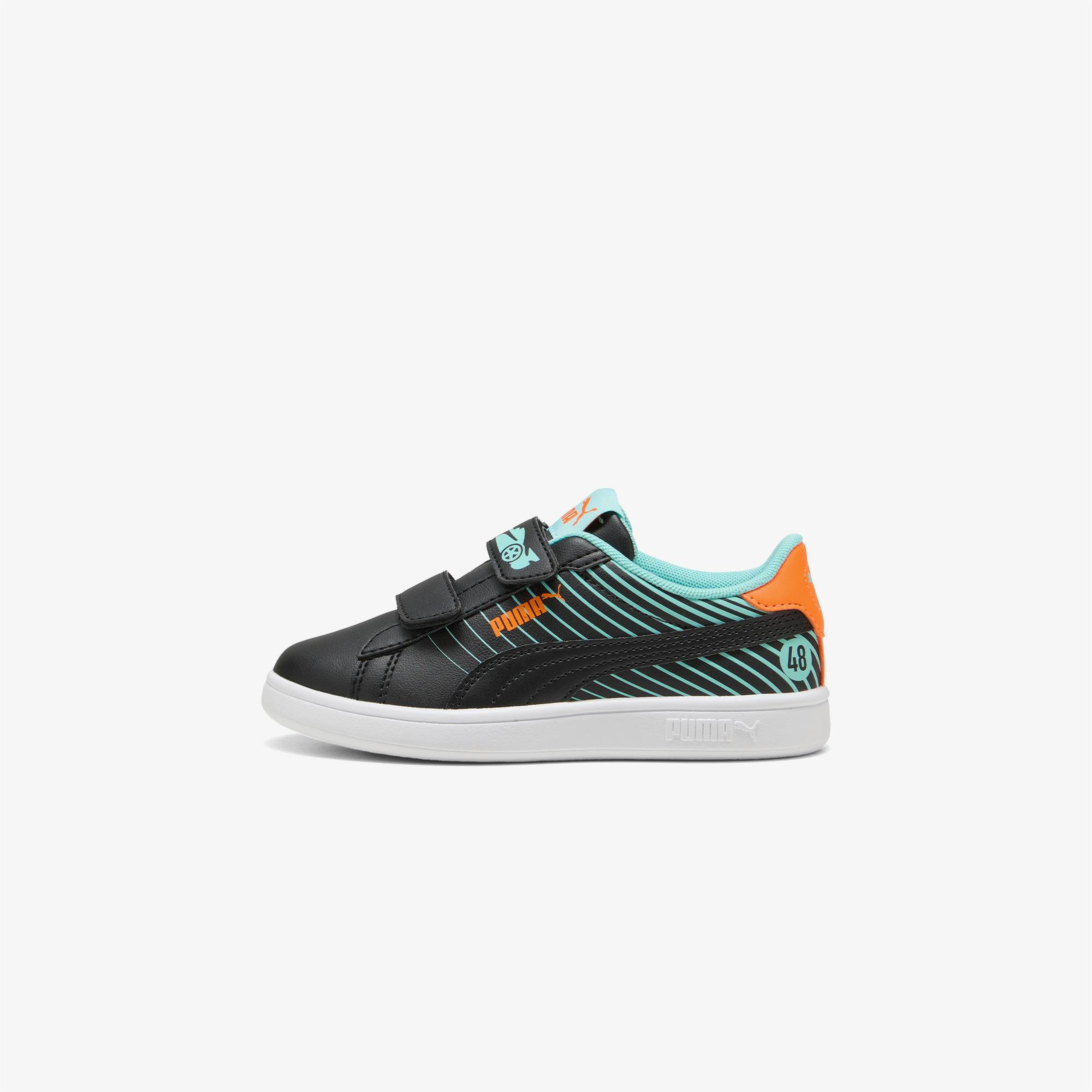 Puma Smash 3.0 Poised 2 Race Çocuk Siyah Spor Ayakkabı