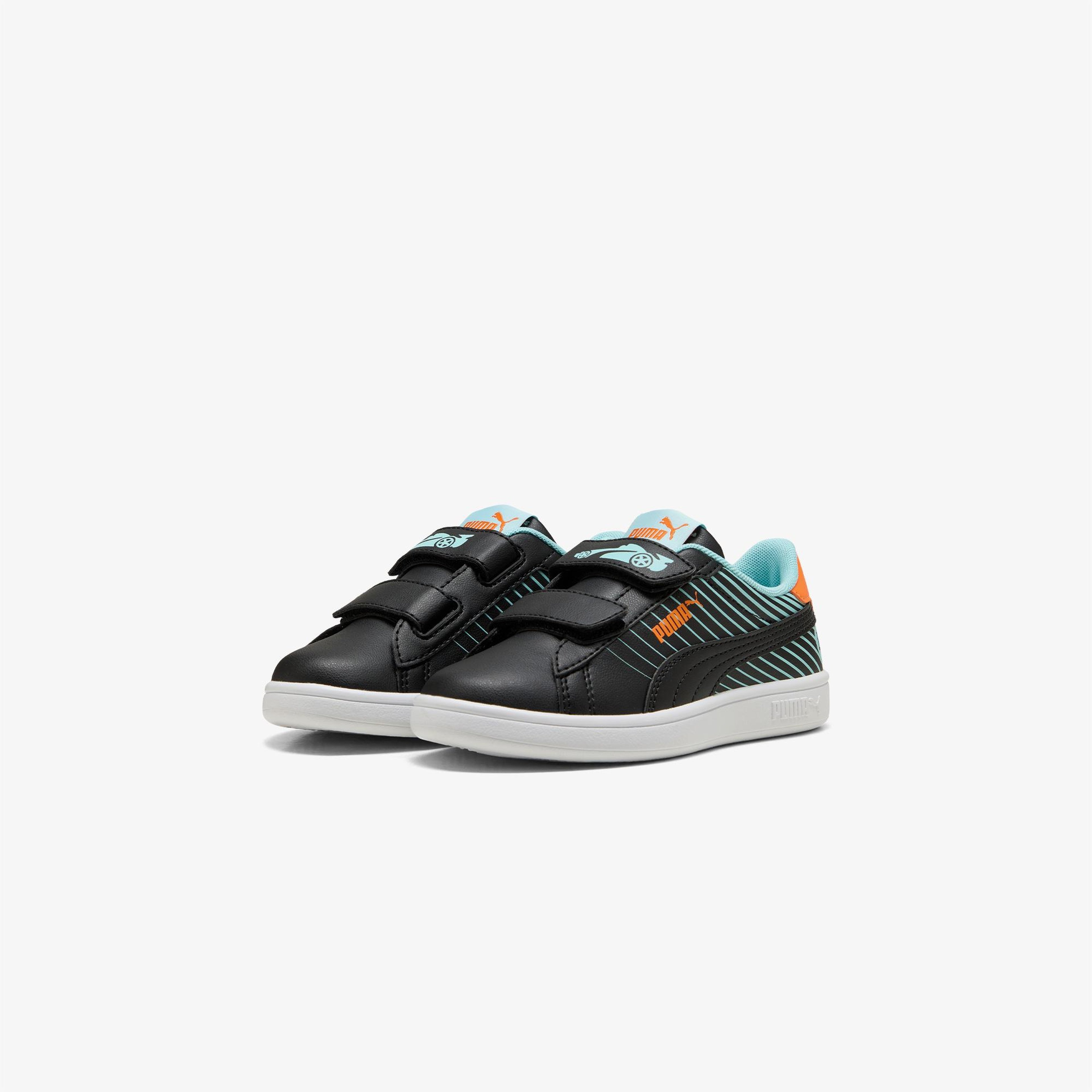 Puma Smash 3.0 Poised 2 Race Çocuk Siyah Spor Ayakkabı