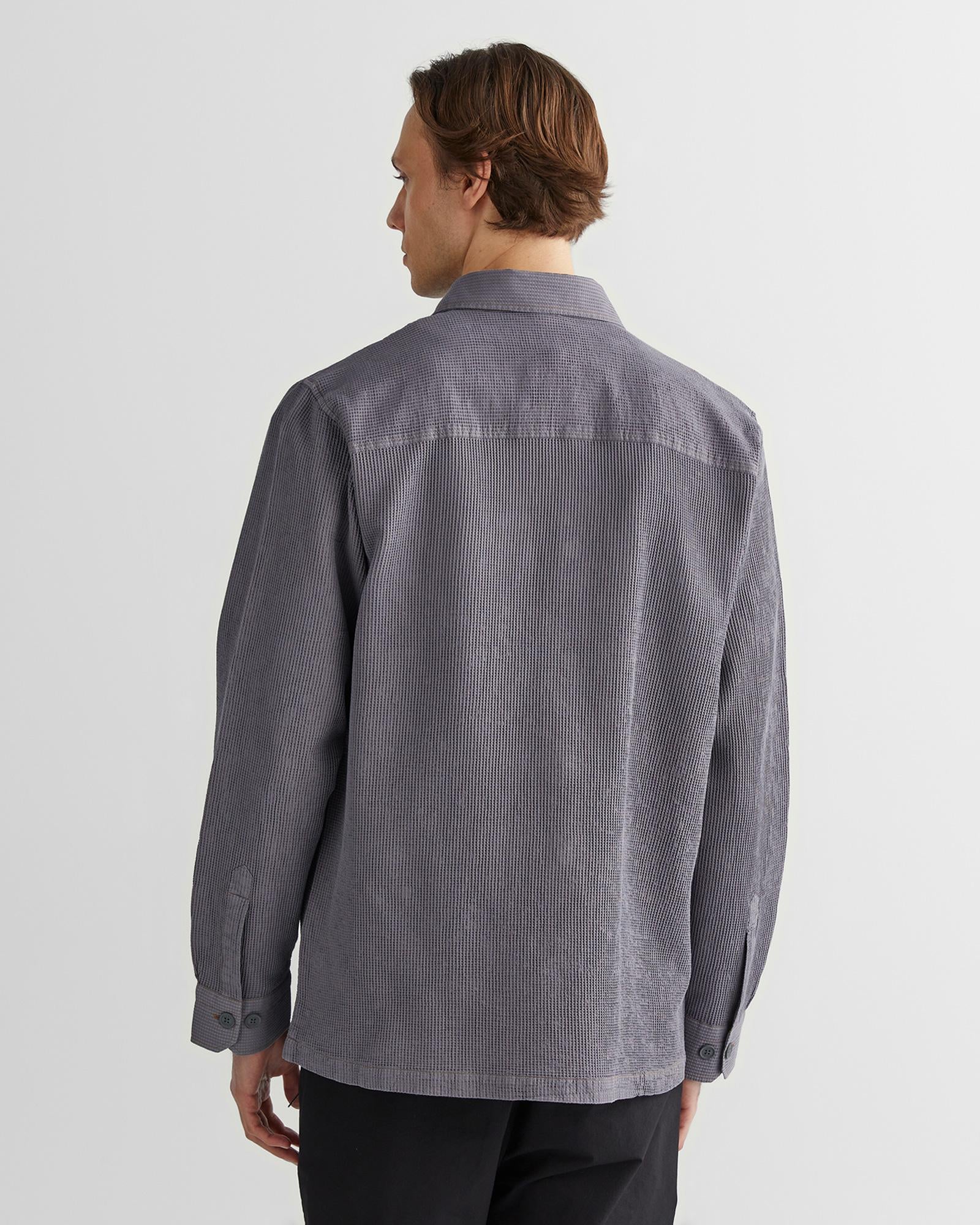 GANT Erkek Gri Oversize Fit Klasik Yaka Gömlek