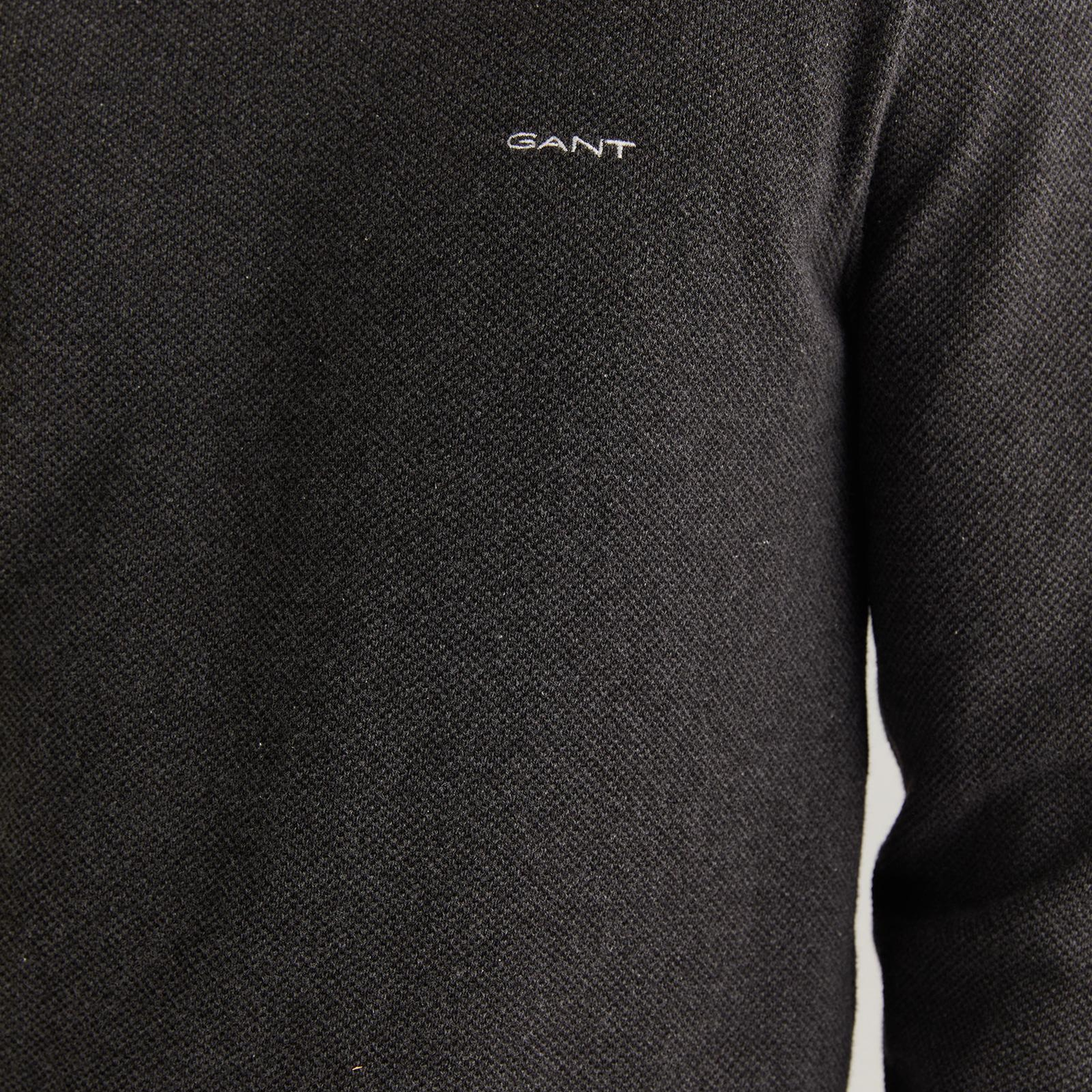 GANT Erkek Gri Regular Fit Bisiklet Yaka Kazak