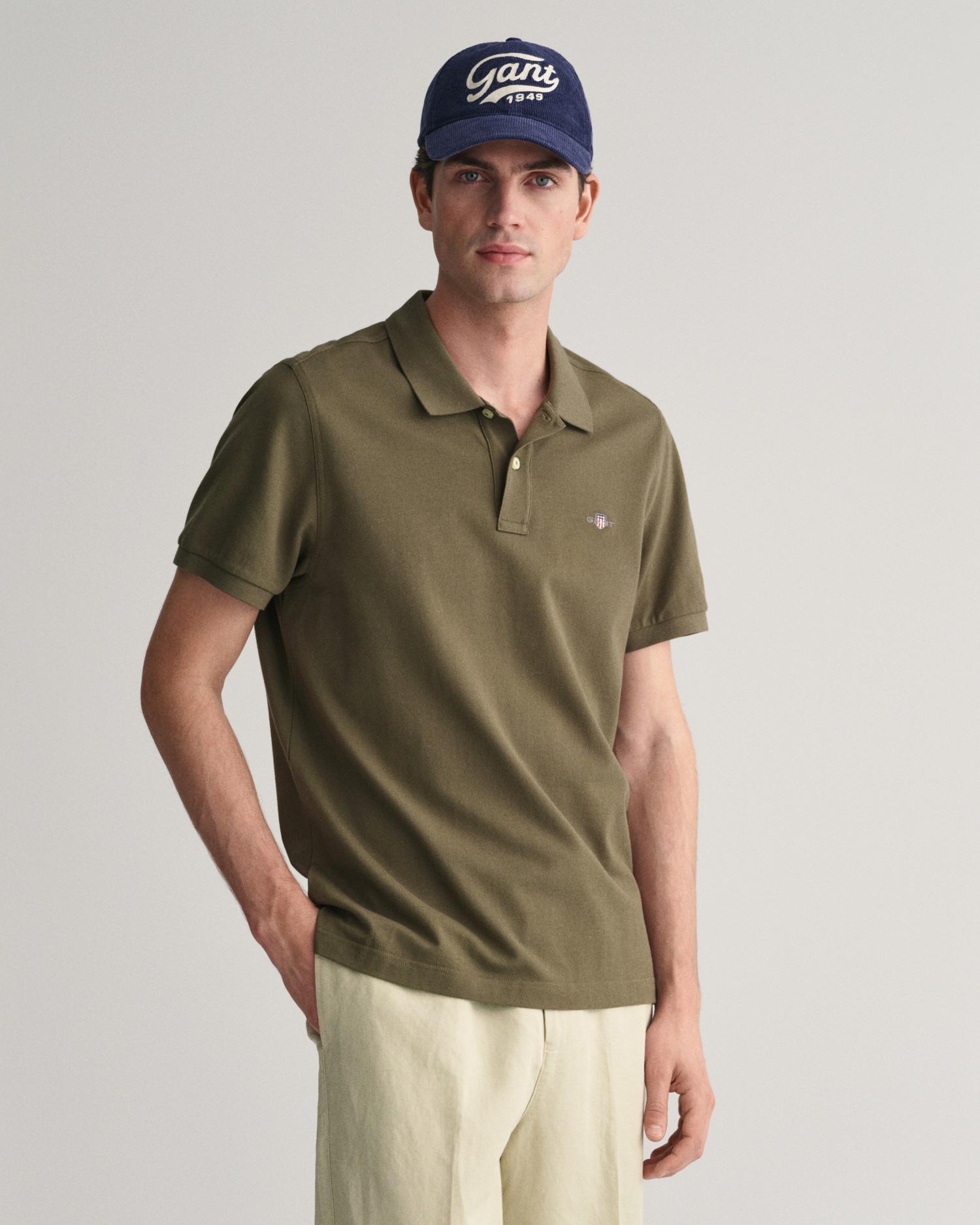 GANT Erkek Yeşil Regular Fit Polo