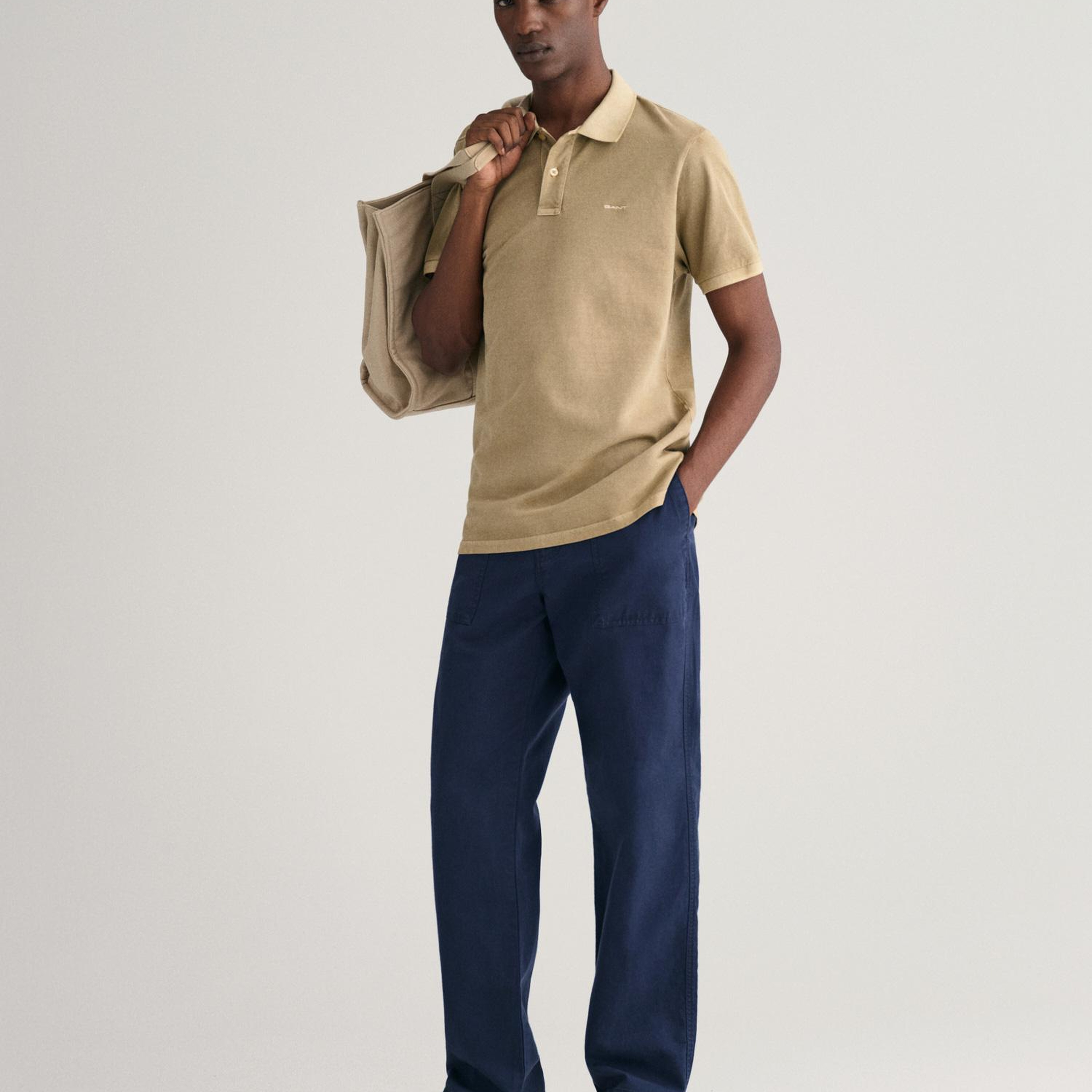 GANT Erkek Bej Regular Fit Polo