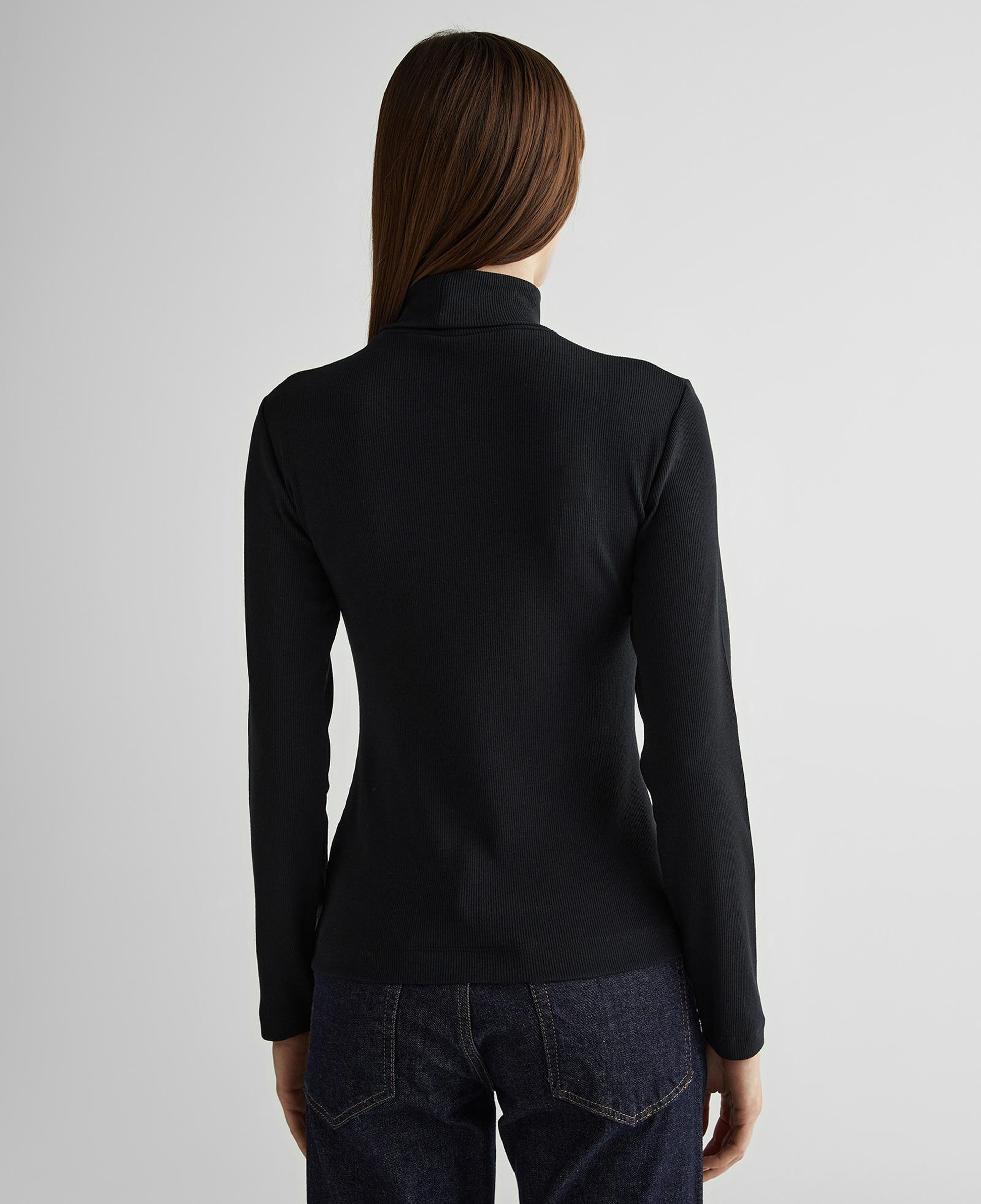 GANT Kadın Siyah Regular Fit Boğazlı Yaka T-Shirt