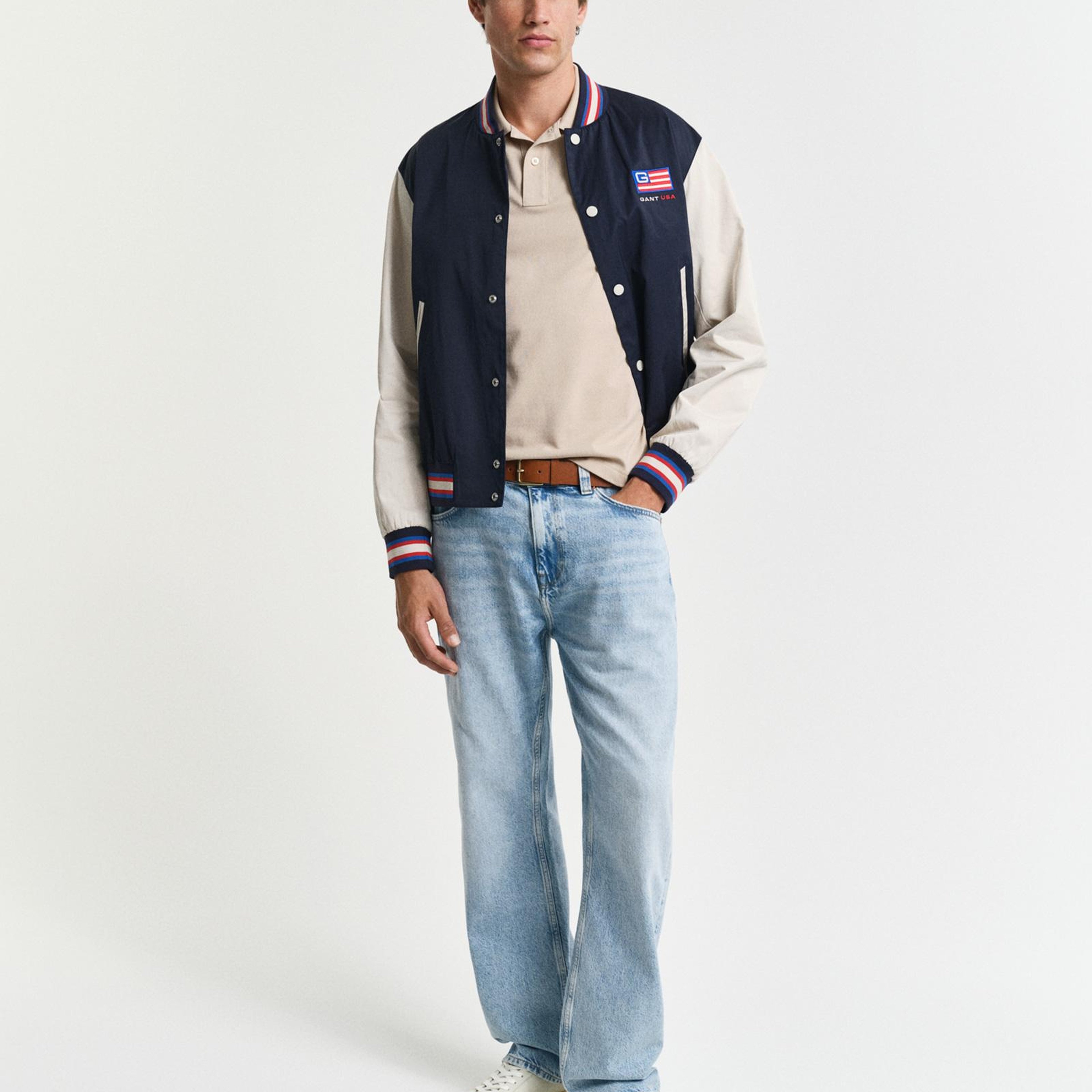 GANT Erkek Bej Regular Fit Polo