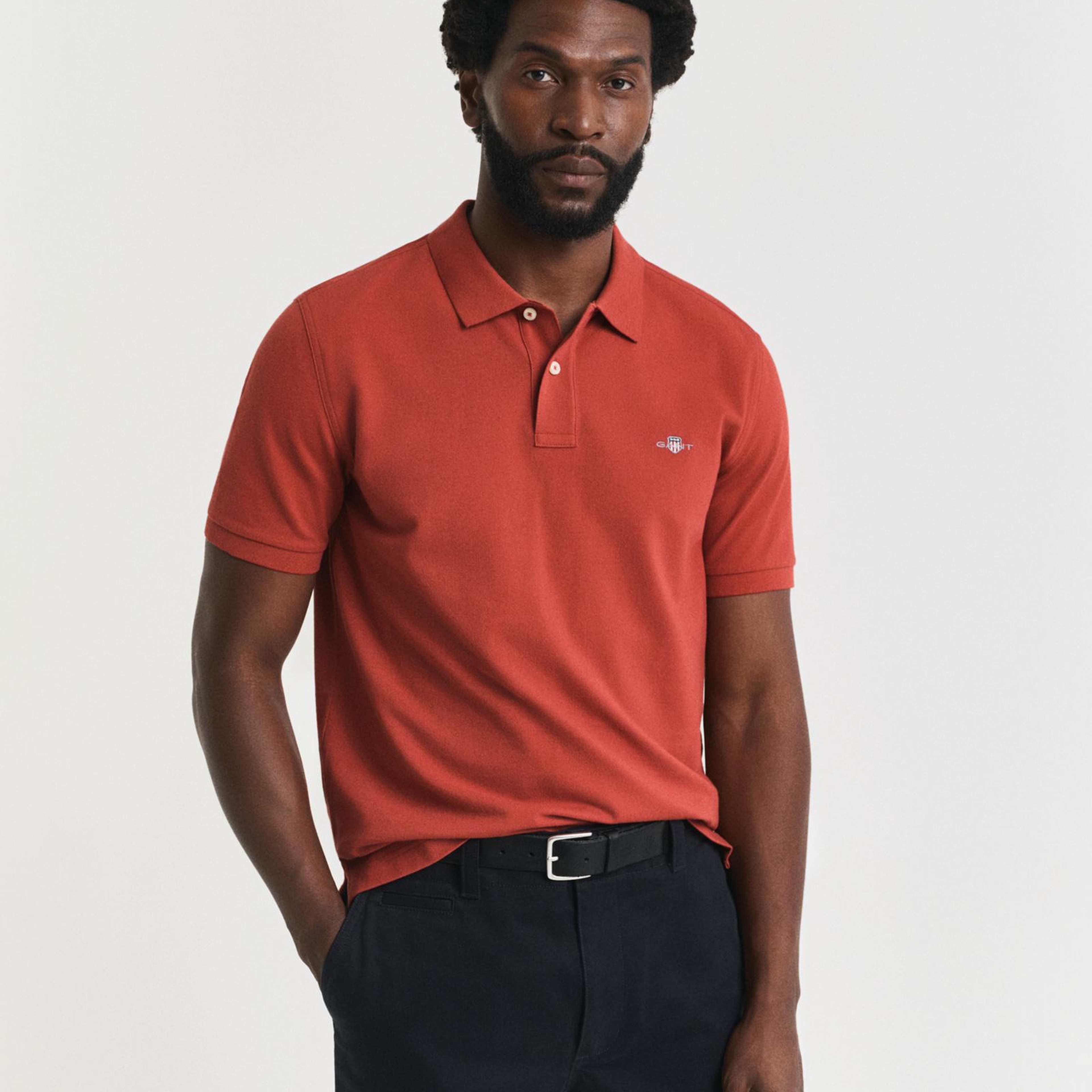 GANT Erkek Turuncu Regular Fit Polo