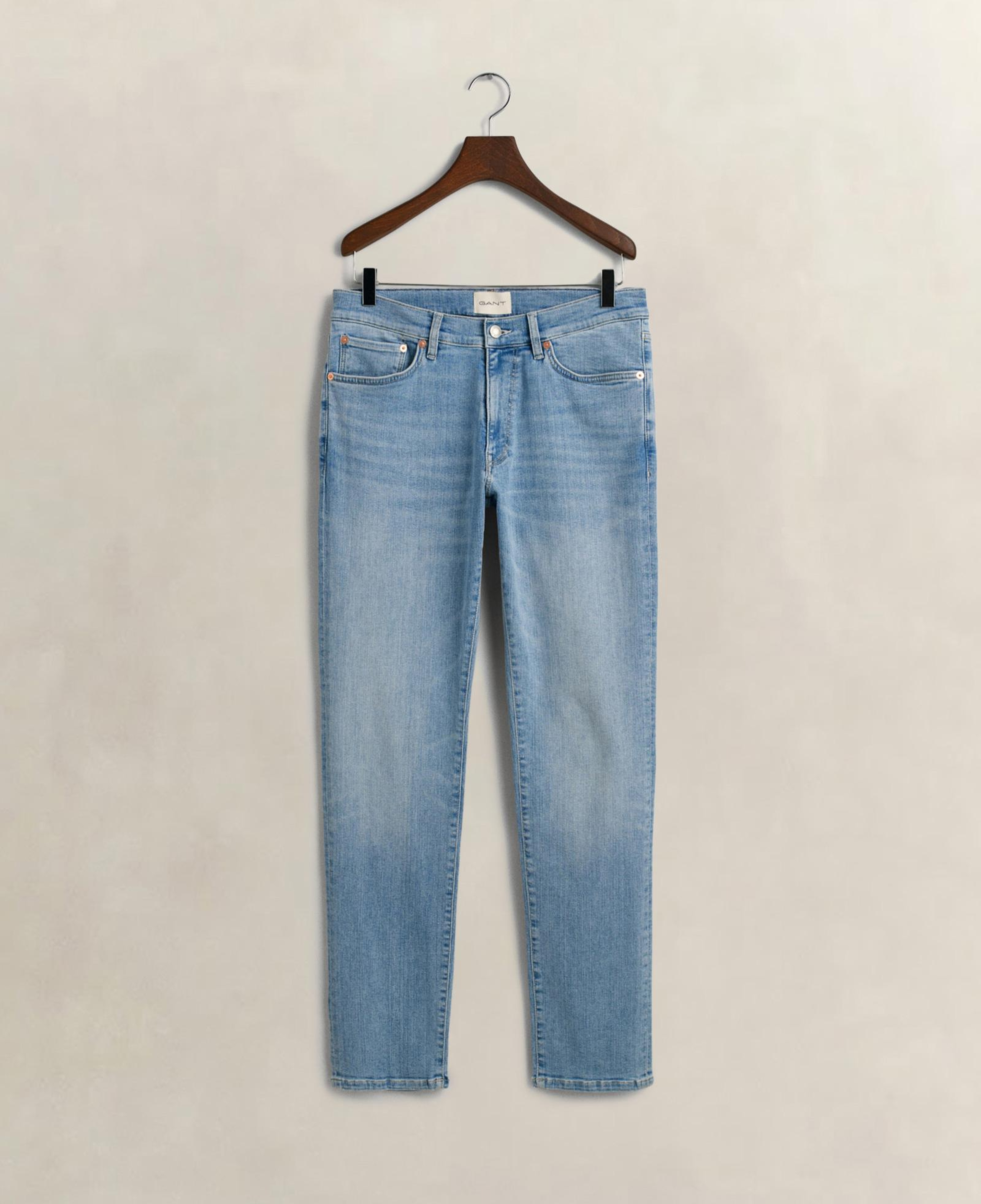 GANT Erkek Mavi Extra Slim Fit Jean Pantolon