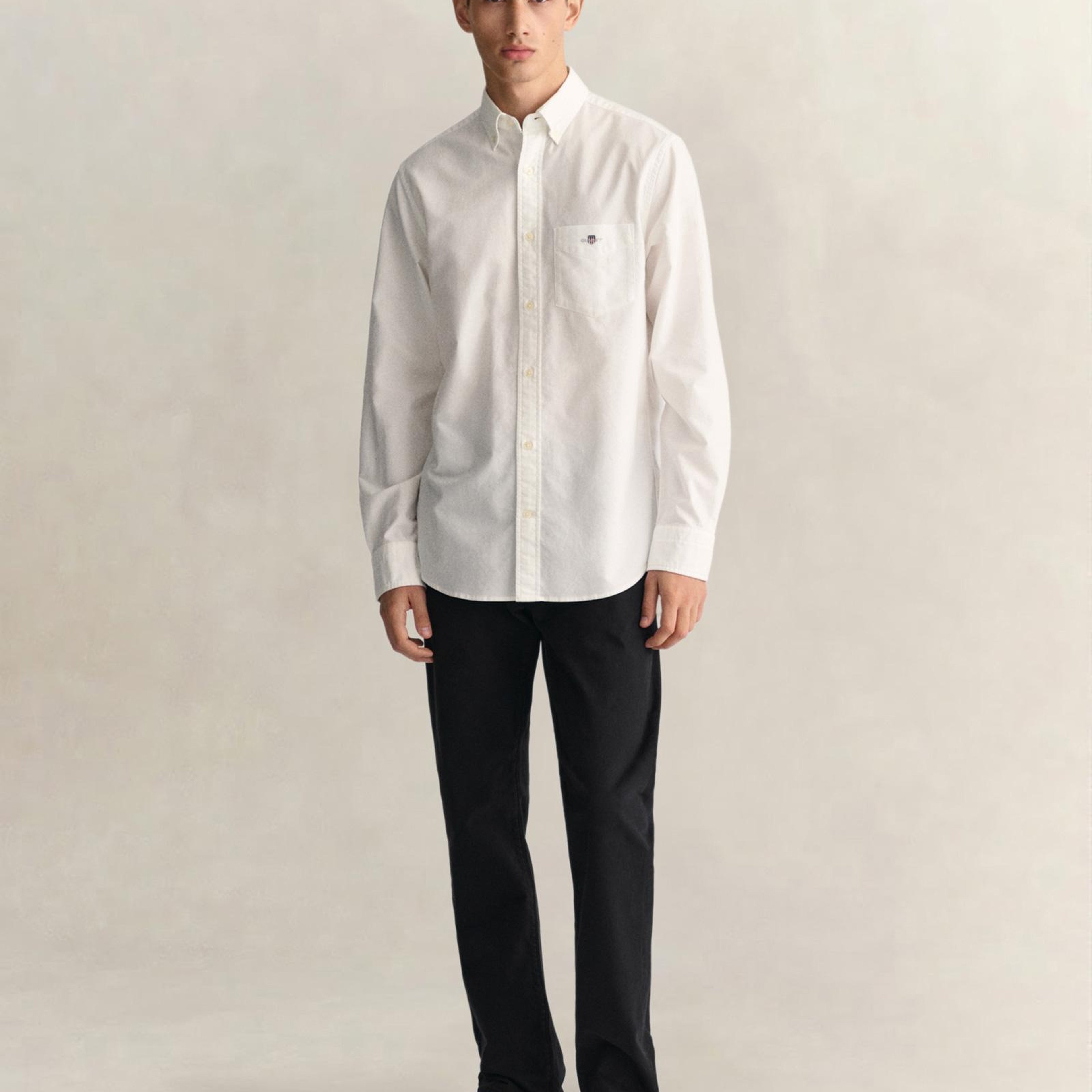 GANT Erkek Beyaz Regular Fit Oxford Gömlek