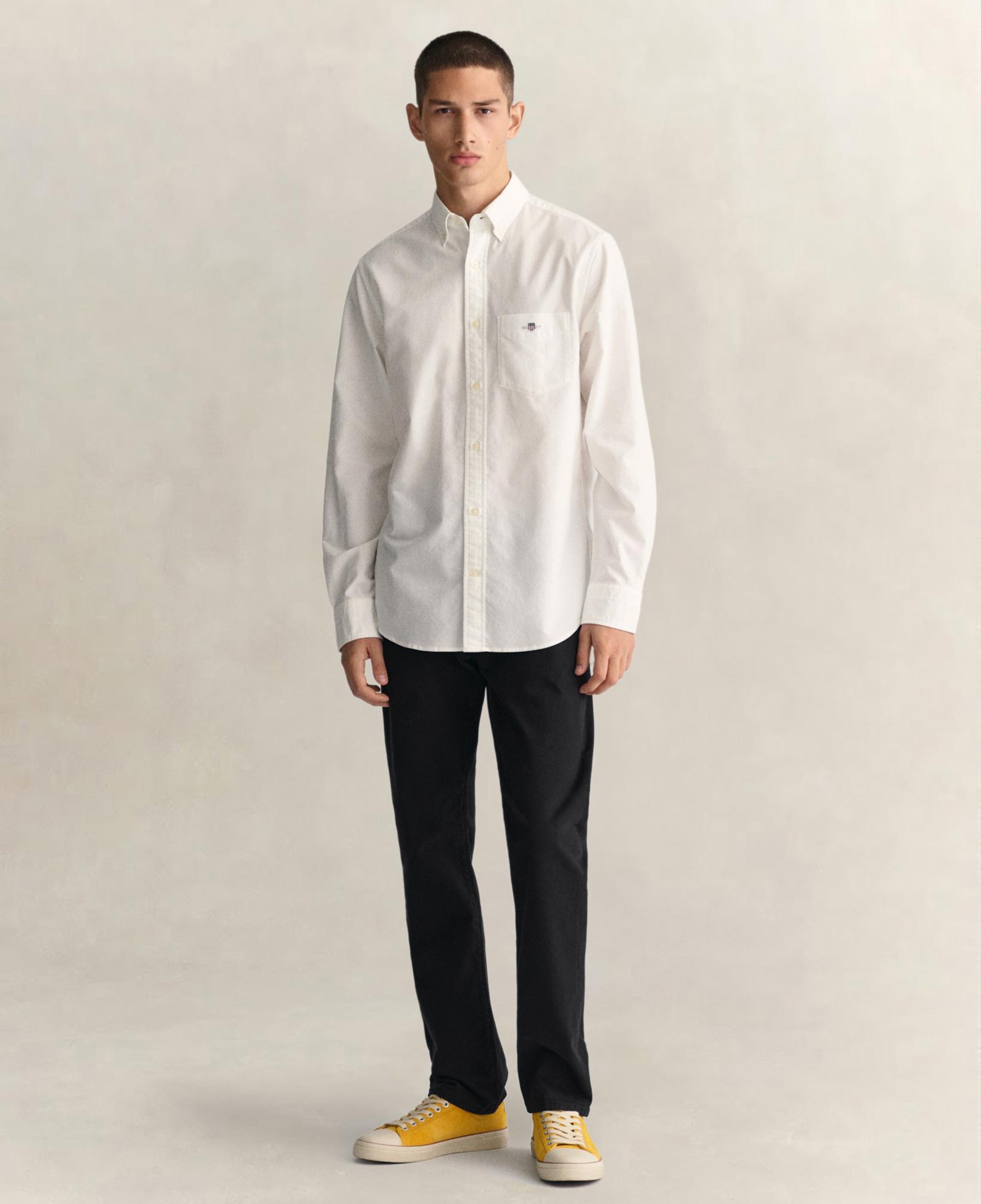 GANT Erkek Beyaz Regular Fit Oxford Gömlek