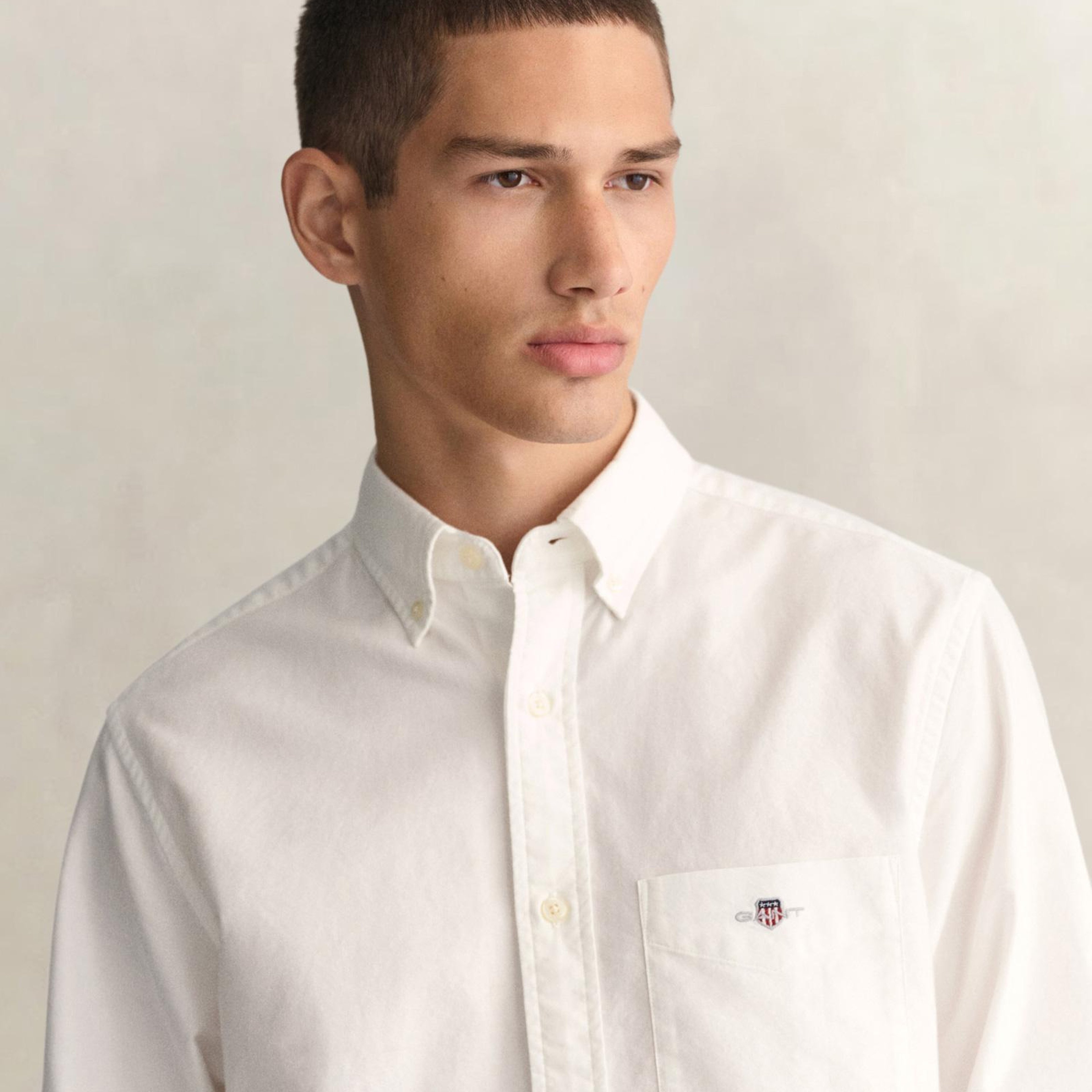 GANT Erkek Beyaz Regular Fit Oxford Gömlek